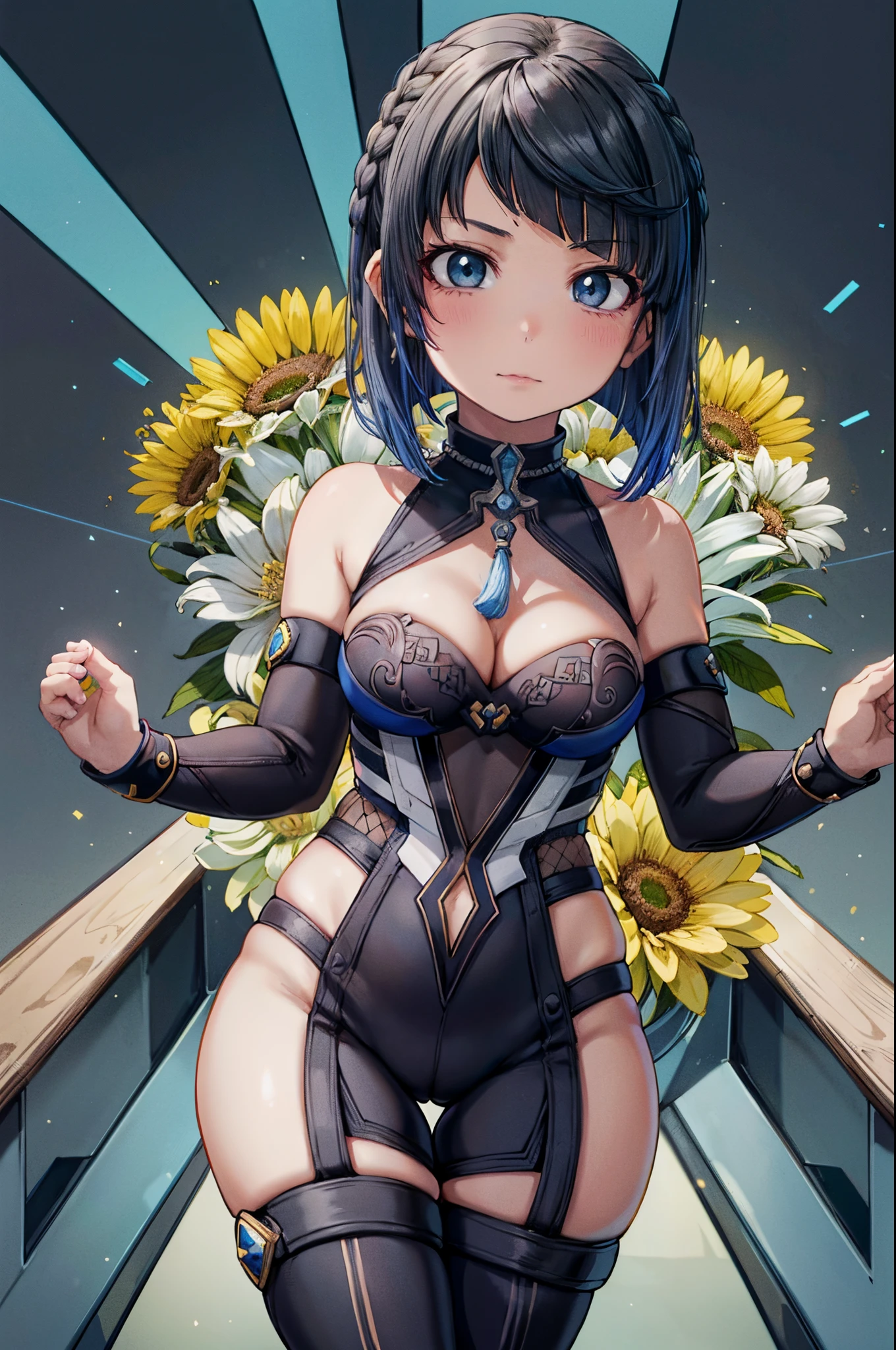 Obra maestra, La mejor calidad,2girl,Young girl, pizarra_ojos azules, rubio medio, corte de zumbido,alegre _cara,piel brillante,pecho plano,, Micro_falda_Blanco_bodysuit, negro_Micro_falda, _Tiras_Sandalias, plata_fist_brazalete, negro_cuero_embrague, , Oficio_taller, Mirando al espectador,DESDE EL FRENTE,Parte superior del cuerpo