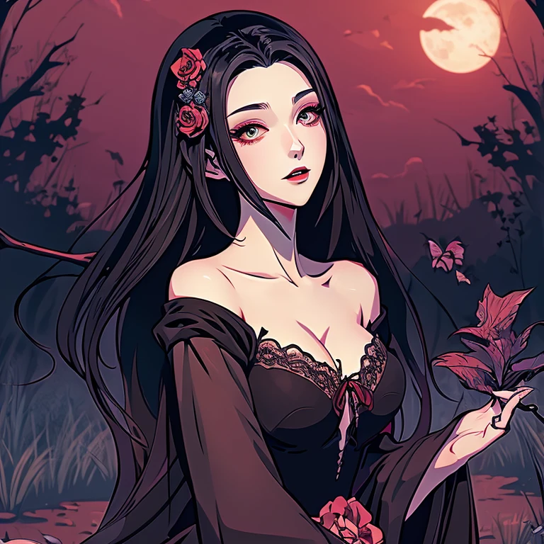 Vampire Sister Illustration Bewitching and Beautiful Erotic Anime Style Background Transparent