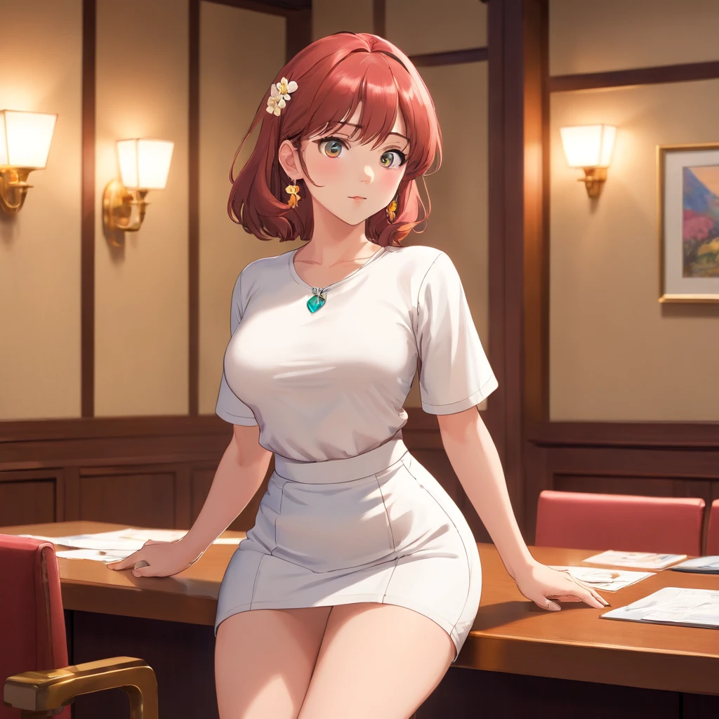 merula, high heels, nude tits, tight white panties, full body, wide hips