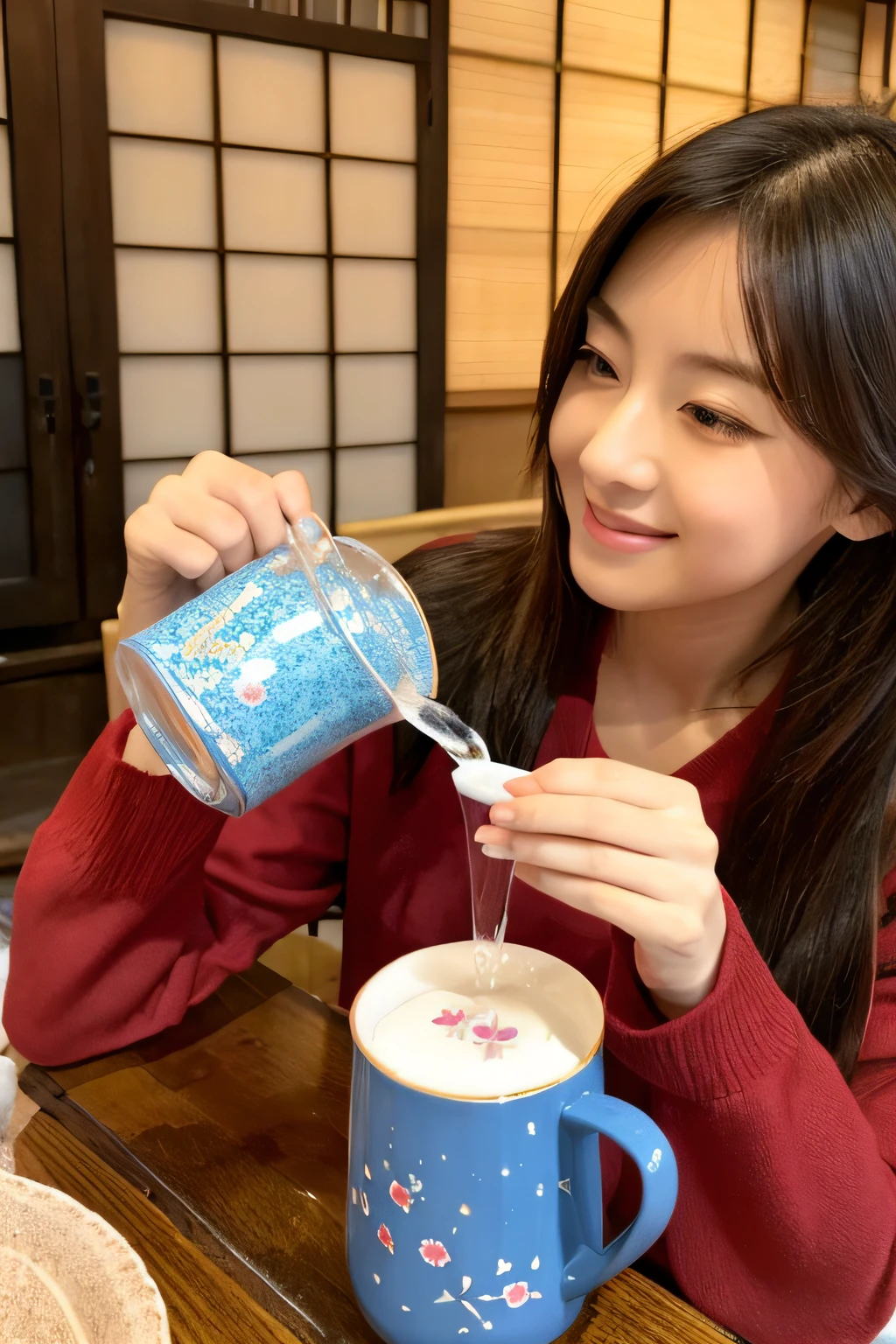 My sweetheart、Cute、A sexy、Drinking Japan tea、​masterpiece、pleasing、