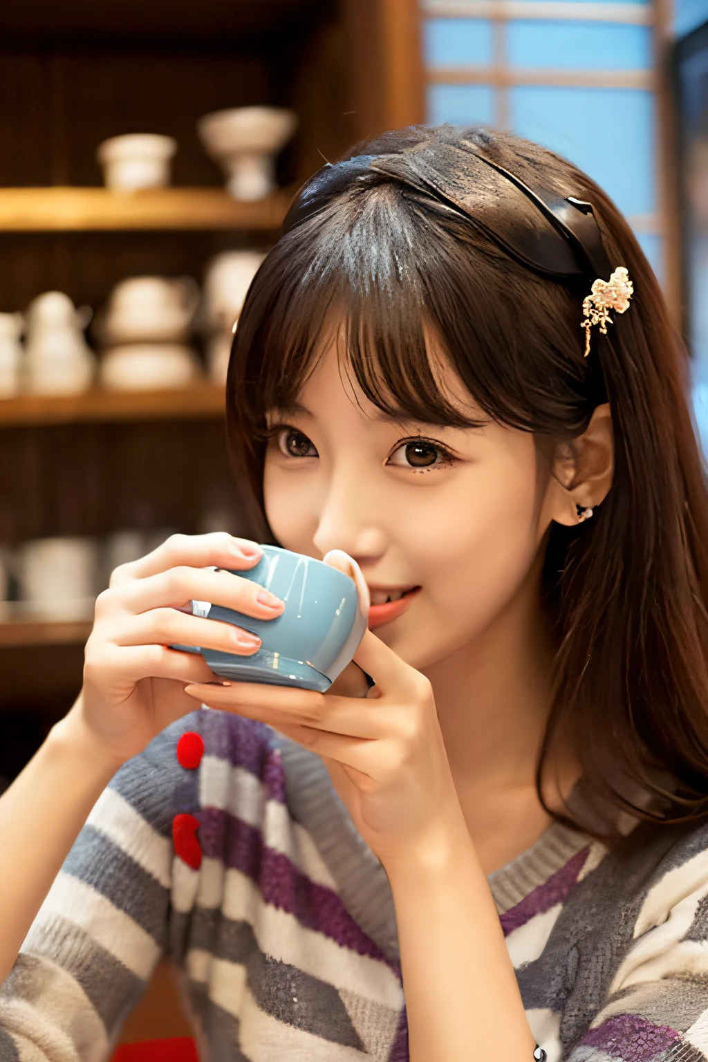 My sweetheart、Cute、A sexy、Drinking Japan tea、masterpiece、pleasing、