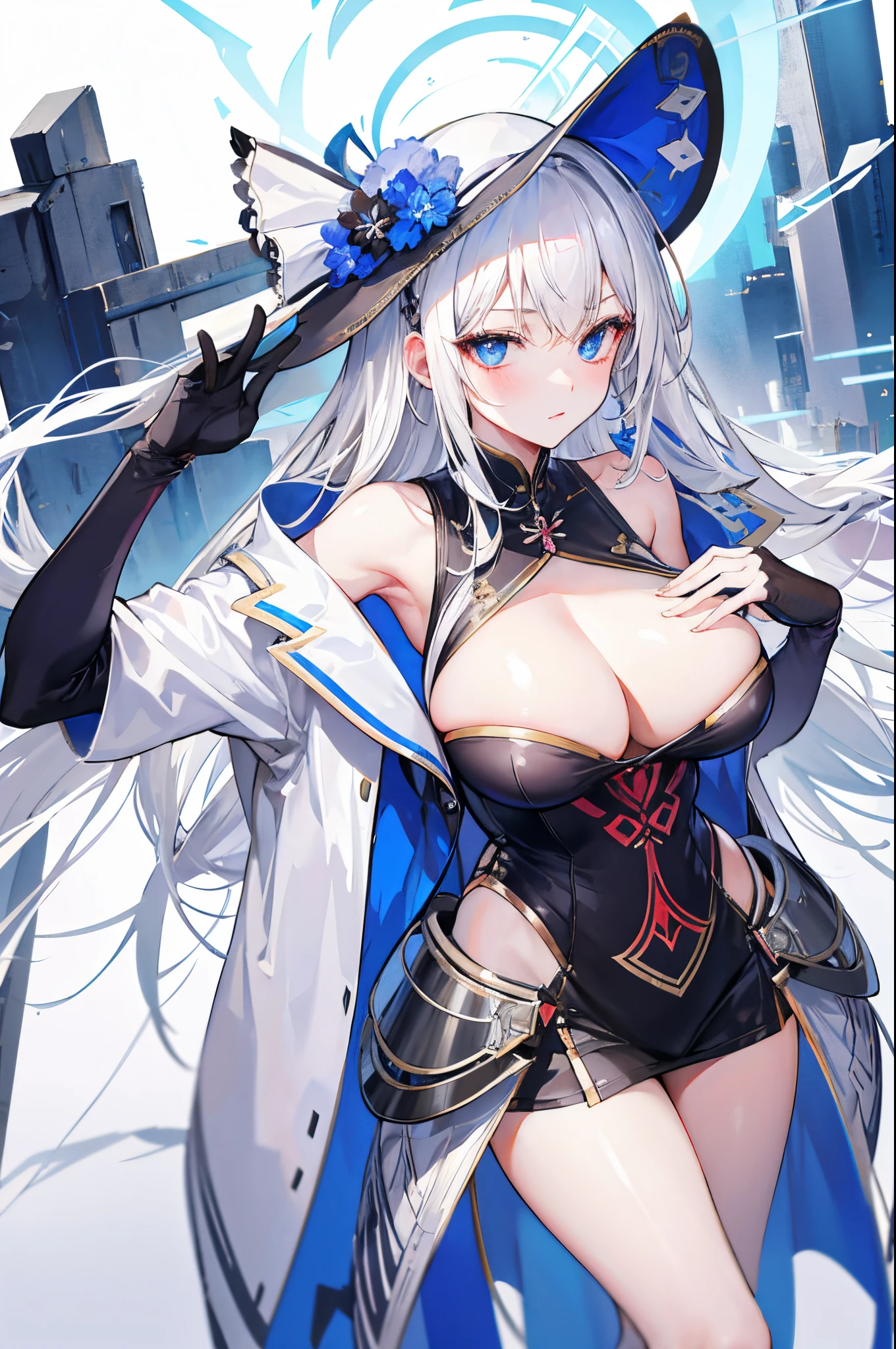 maam, Melv, , , Perverted look, eBlue eyes, White hair, dynamicposes