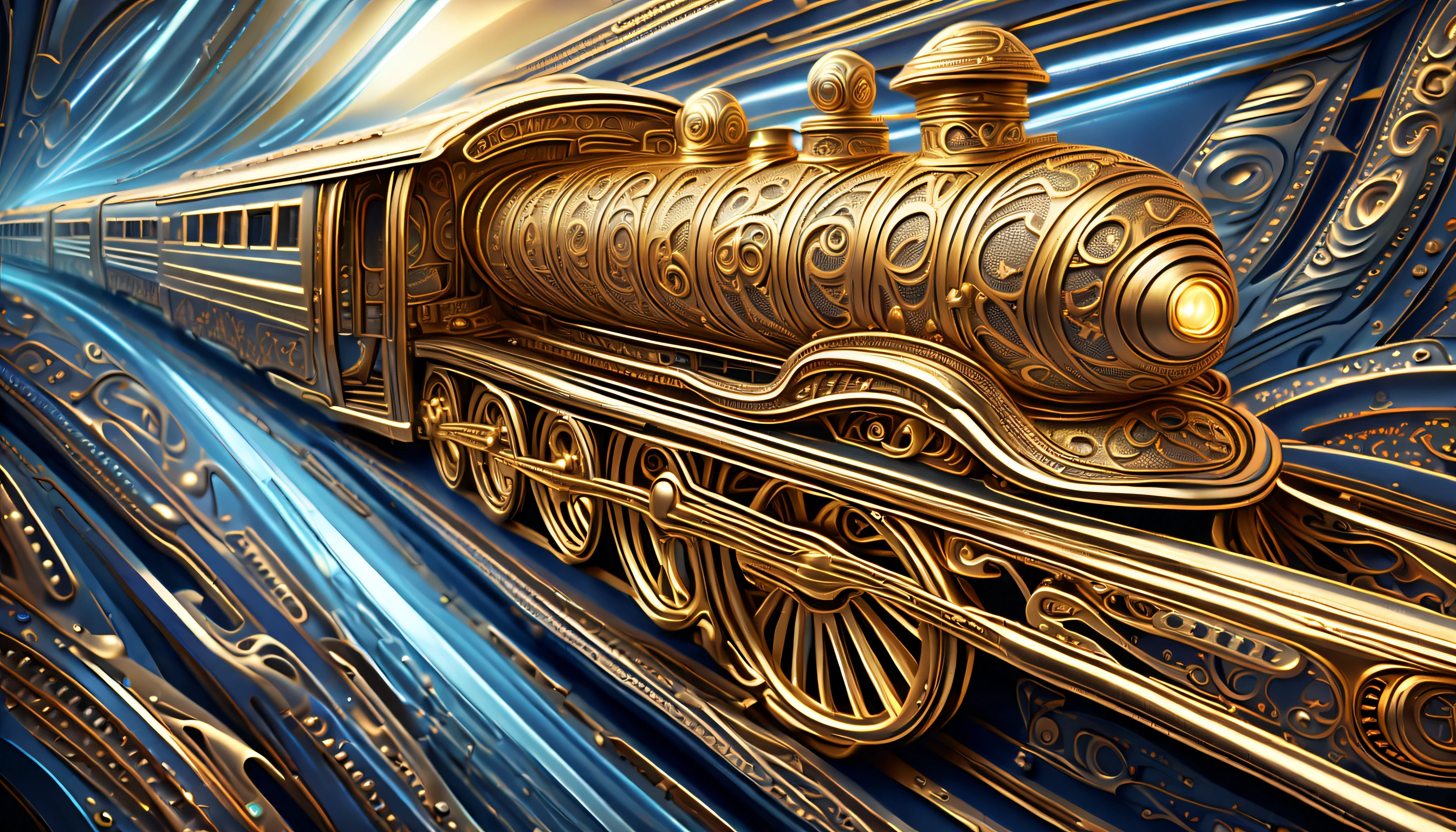 (((intricate detail futurism battle train illustration:1.6))), epic trance line, beauty both alluring and intimidating. almond-shaped seem to hold a thousand secrets, cascades down back in waves of silk. silver and intricately designed, every detail carefully crafted. train in symbol of death, beauty and power. (((sharpness and clarity unmatched:1.4))), impeccable quality, highest quality, highly quality, best quality, (((radiosity rendered in stunning 32k resolution:1.3))), (((highest quality, highly quality:1.4))), (((design a visually captivating image:1.5))),  ((beautiful detail glow:1.1)), (((highest quality:1.3))), (((radiosity rendered in stunning 32k resolution beauty:1.3))),