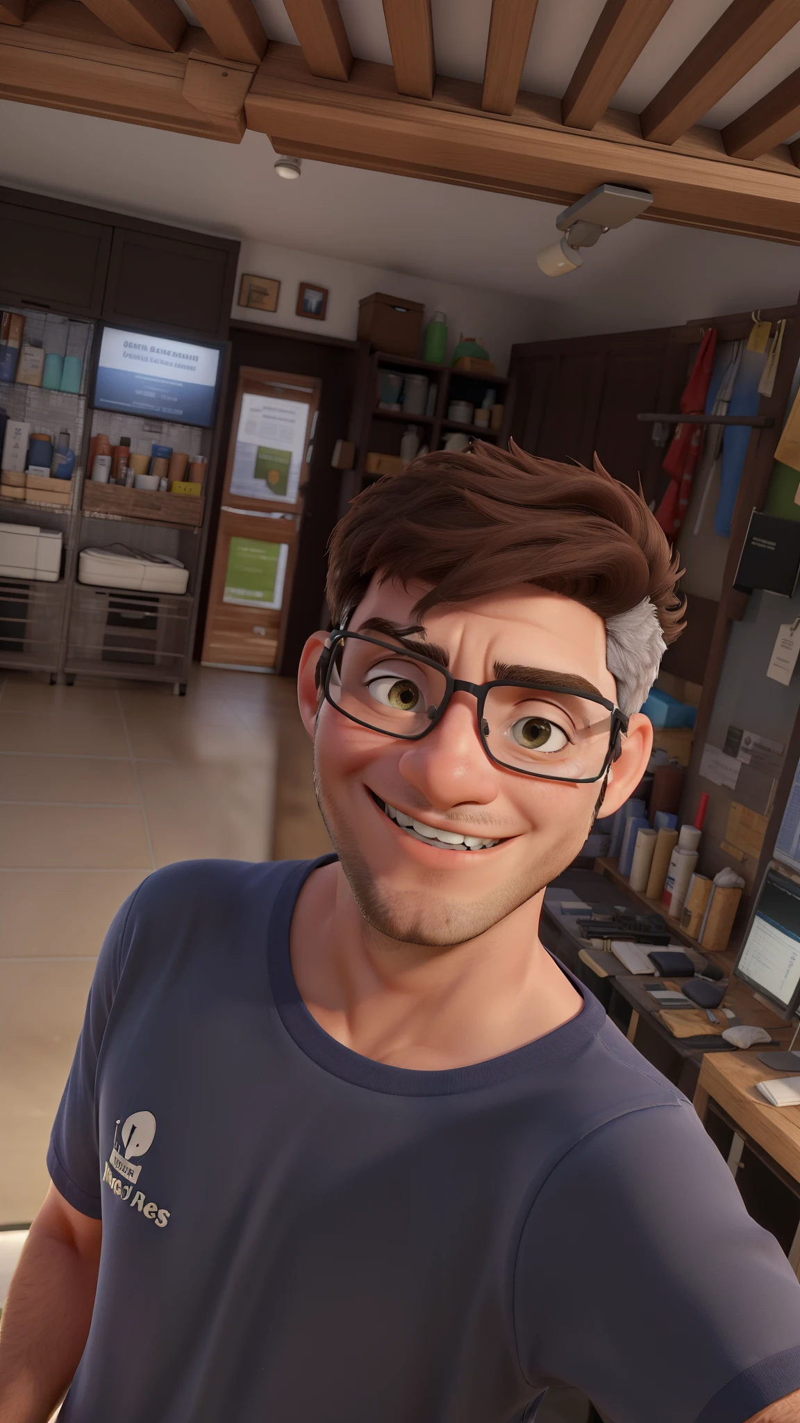 Obra-prima, de melhor qualidade, jovem de cabelos pretos, aparelho nos dentes, jogando em pc, cabelos curto