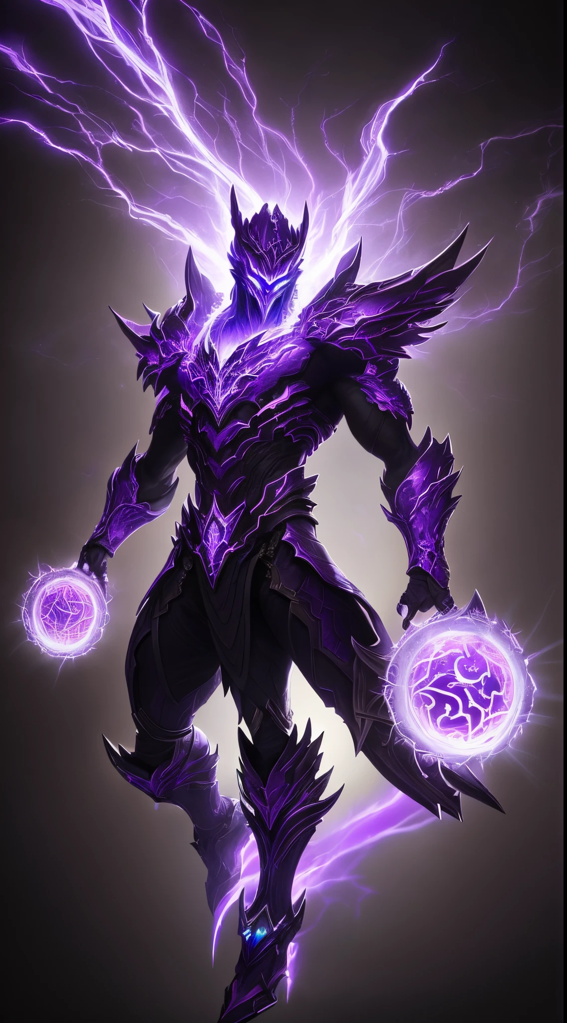 "Create something highly detailed, Best Quality, A high-resolution masterpiece depicting a non-humanoid Umbral Elemental that emits purple energy.." Perfect Shadow, High-quality shading, Photorealistic,