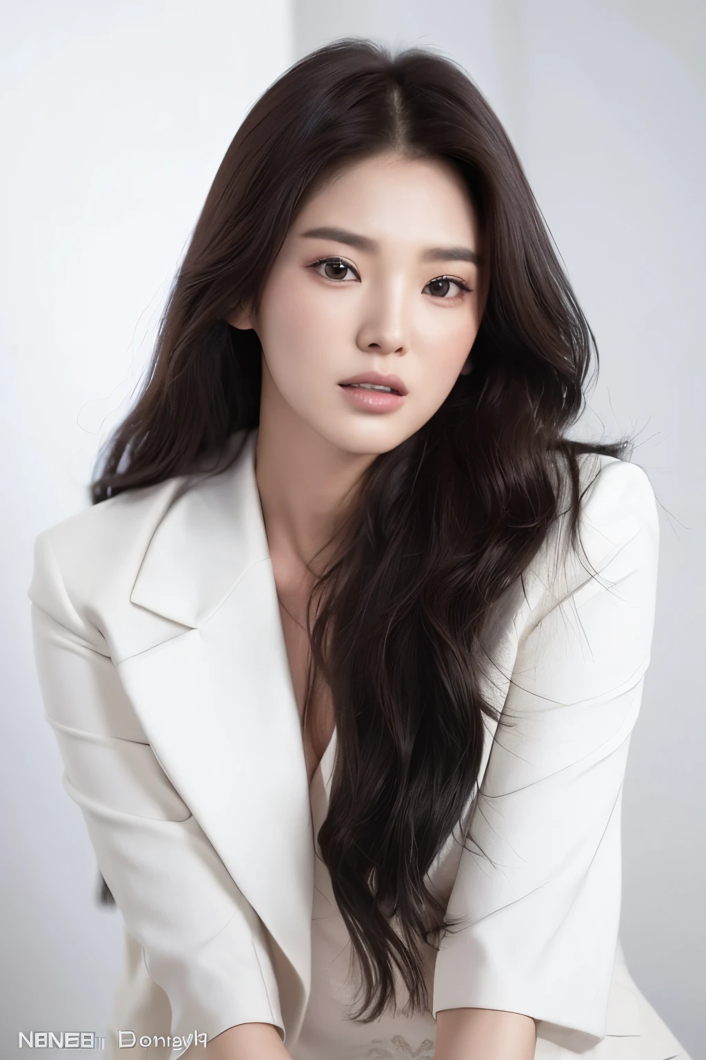 Una mujer con pelo largo y una chaqueta blanca posando para una foto., Actriz femenina de Corea, Lee Ji - Eun, Lee Ji-eun, hwang se - on, Song Hye - Kyo, Hermosa mujer surcoreana, Heonhwa Choe, Bae Suzy, Linda actriz coreana, Jaeyeon Nam, Parque Ji-min, Hermosa joven coreana