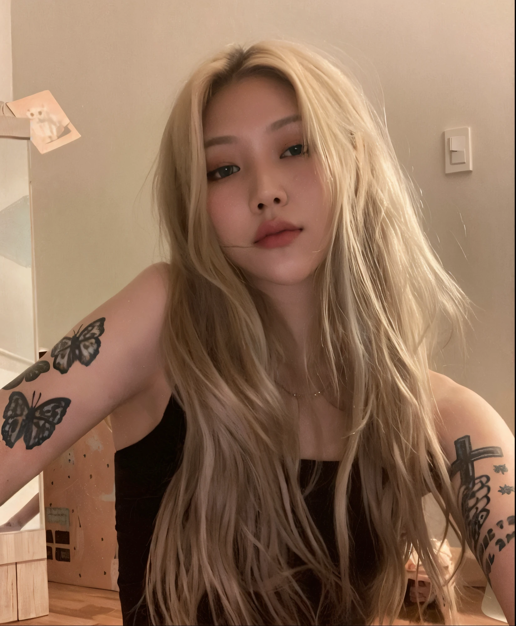 Blonde woman with long hair and butterfly tattoo on arm, Cl, Parque Roseanne do Blackpink, Heonhwa Choe, TaeJune Kim, menina coreana, linda Delphine, jossi do blackpink, foto de perfil, Jaeyeon Nam, Ulzzang, de menina taiwanesa com tatuagens, Artista coreano, 18 anos, ava max