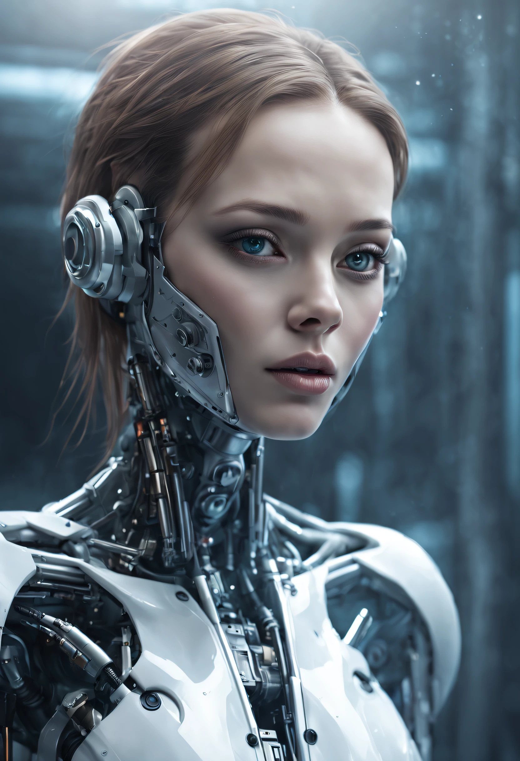 photo realistic, ultra details, natural light ultra detailed portrait of a female liquid plastic robotic android, humanoid-alien face, volumetric fog, Hyperrealism, breathtaking, ultra realistic, ultra detailed, cyber background, cinematic lighting, highly detailed, breathtaking, photography, stunning environment, wide-angle", "text_l": "photo realistic, ultra details, natural light ultra
photo realistic, ultra details, natural light ultra detailed portrait of a female liquid plastic robotic android, humanoid-alien face, volumetric fog, Hyperrealism, breathtaking, ultra realistic, ultra detailed, cyber background, cinematic lighting, highly detailed, breathtaking, photography, stunning environment, wide-angle", "text_l": "photo realistic, ultra details, natural light ultra