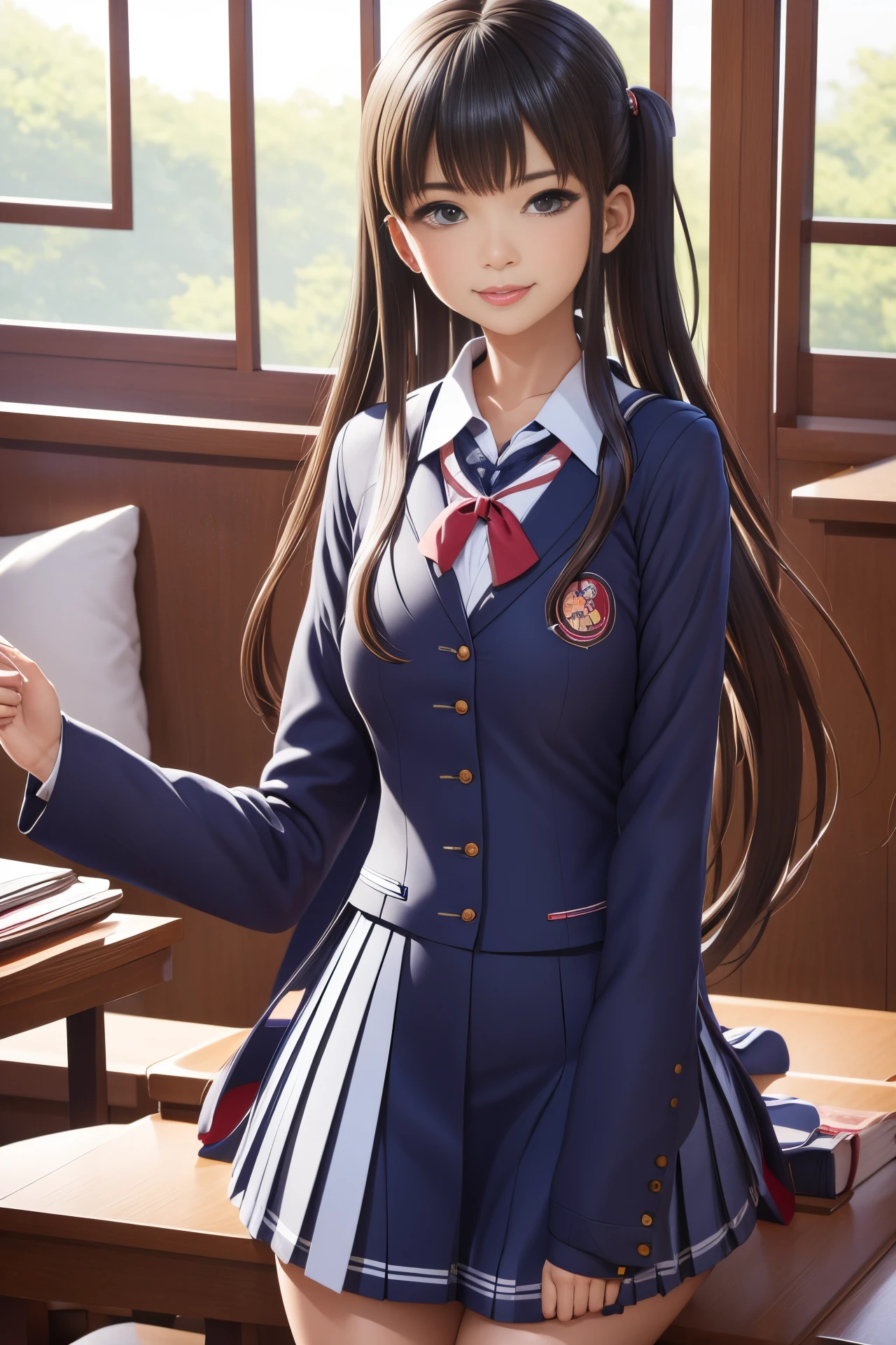 arafed asian woman in a sailor outfit on a train, japanese girl school uniform, japanese school uniform, wearing japanese school uniform, girl wearing uniform, seifuku, sailor uniform, wearing school uniform, cute schoolgirl, loose coat collar sailor uniform, jk uniform, wearing a school uniform, hyperrealistic schoolgirl, a hyperrealistic schoolgirl