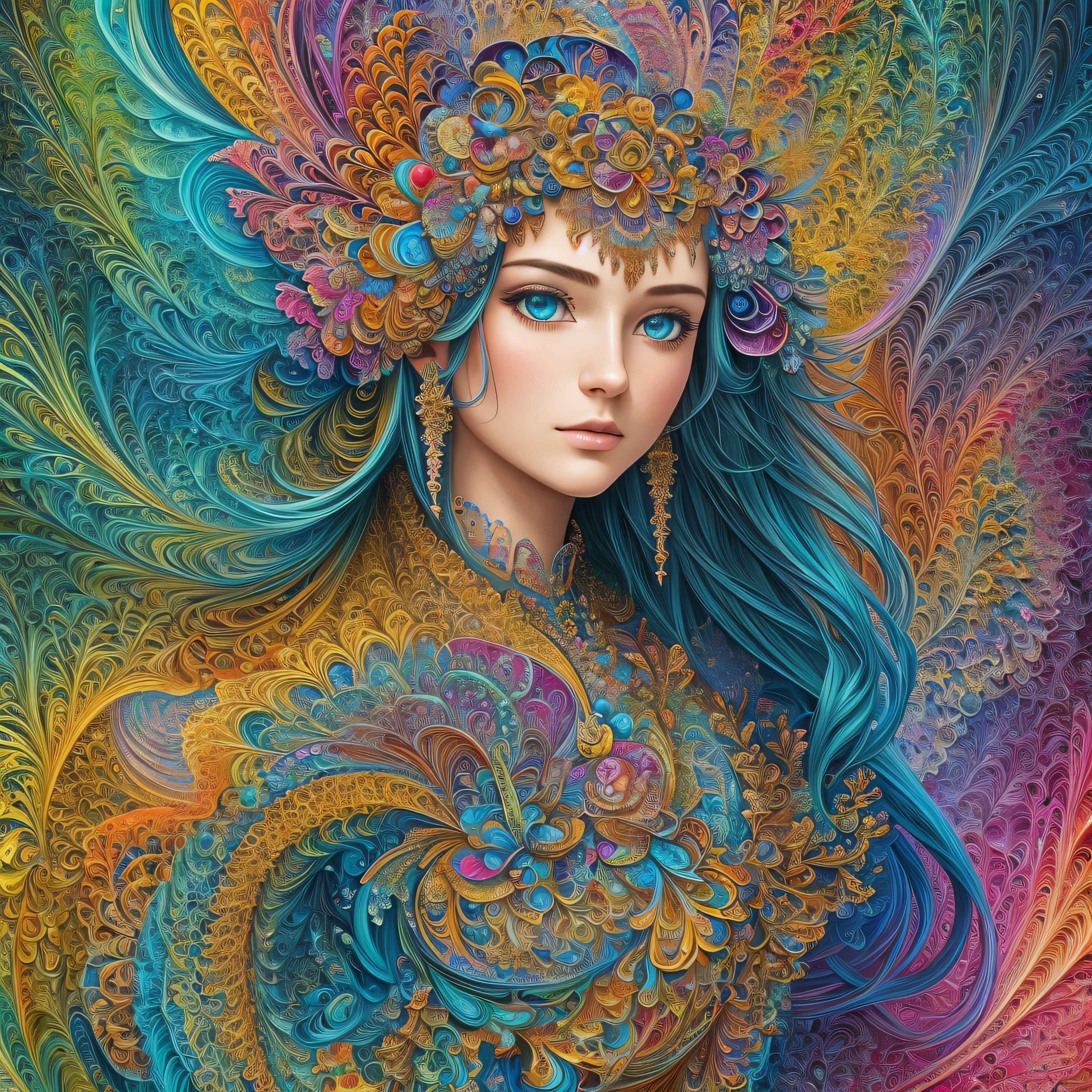 (masterpiece、top-quality、top-quality、Official art、Beautifully Aesthetic:1.2)、(1girl in:1.3)、ighly detailed、(Fractal Art:1.2)、colourfull、highestdetailed、(Zentangle:1.2)、(Dynamic Pause) 、(Abstract background:1.5)、(Nice dress:1.2)、(shinny skin)、(Many colors:1.4)、full bodyesbian 、((shorth hair))