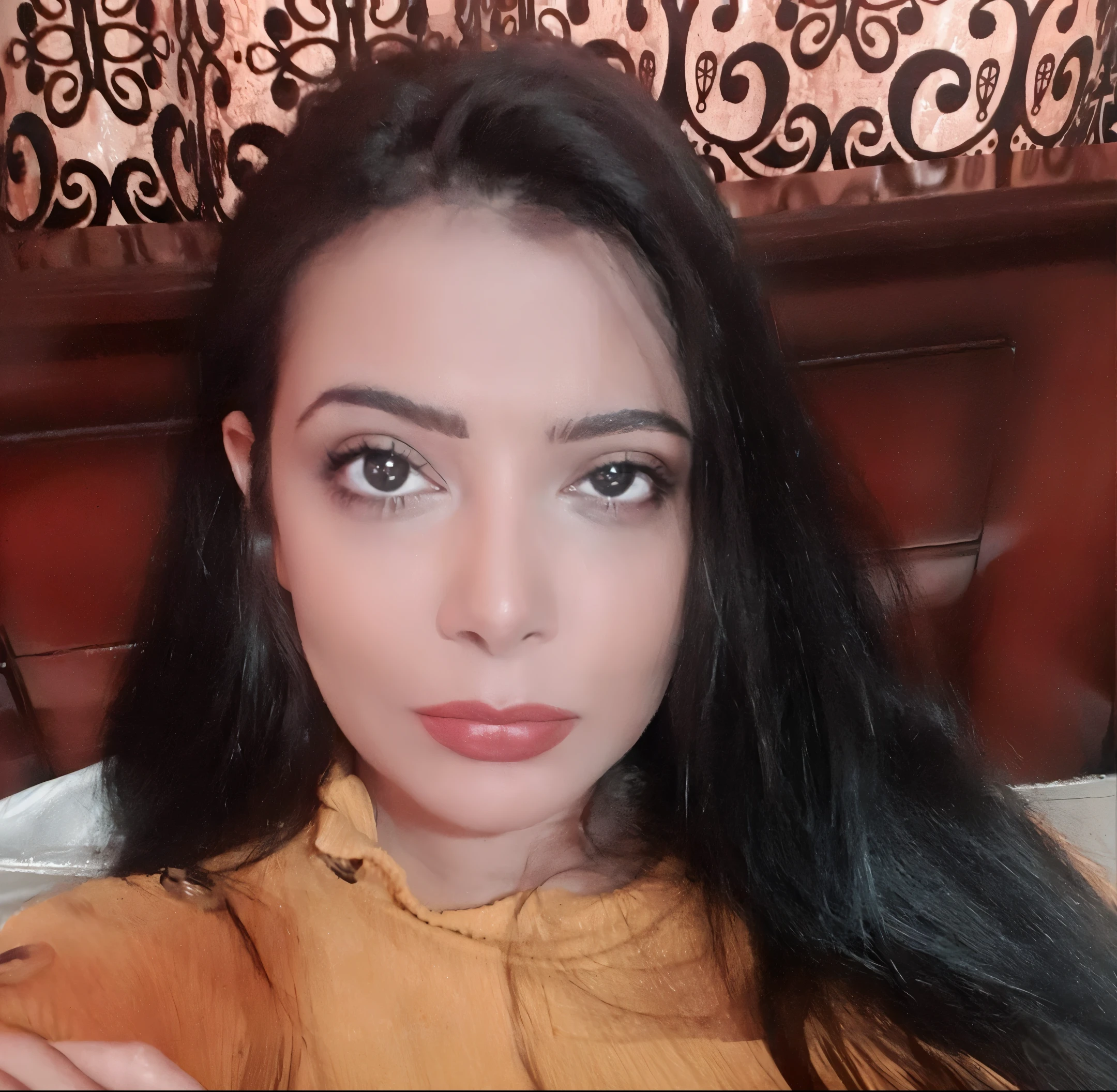 There is a woman with long black hair and a yellow shirt, profile picture, Pale Persian girl, 3 0 years old woman, 30 years old woman, 18 years old, Princess of Arabia Tawil, Kiza Slim, Beautiful Iranian woman, 2 8 Years, 2 7 Years, 2 2 years old, angelawhite