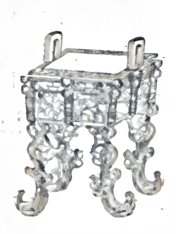 An ancient Chinese bronze tripod,Shang and Zhou style,bronze colors,Rich texture detail,An ancient Chinese bronze tripod,Shang and Zhou style,bronze colors,Rich texture detail,