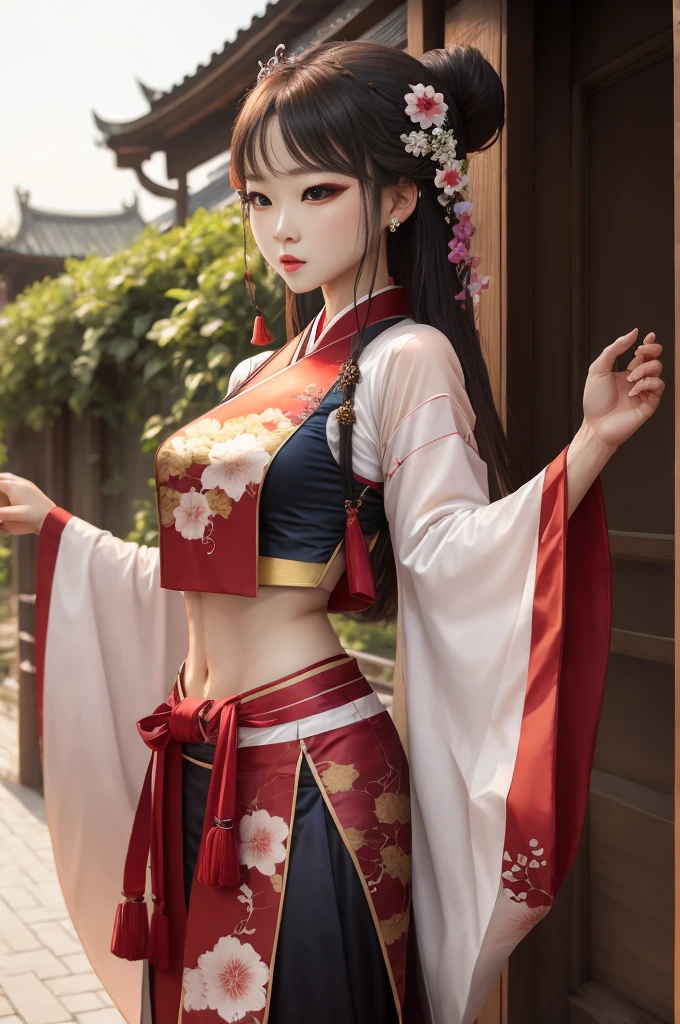 Crop topping，Hanfu，Beautuful Women