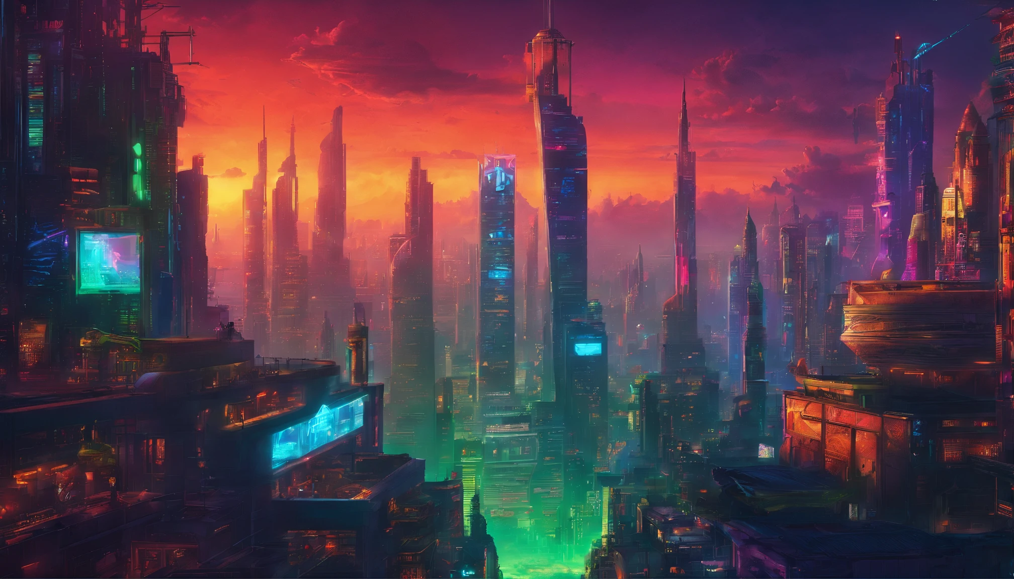 The mysterious world depicted by the artist, Featuring lush landscapes and ancient humans.