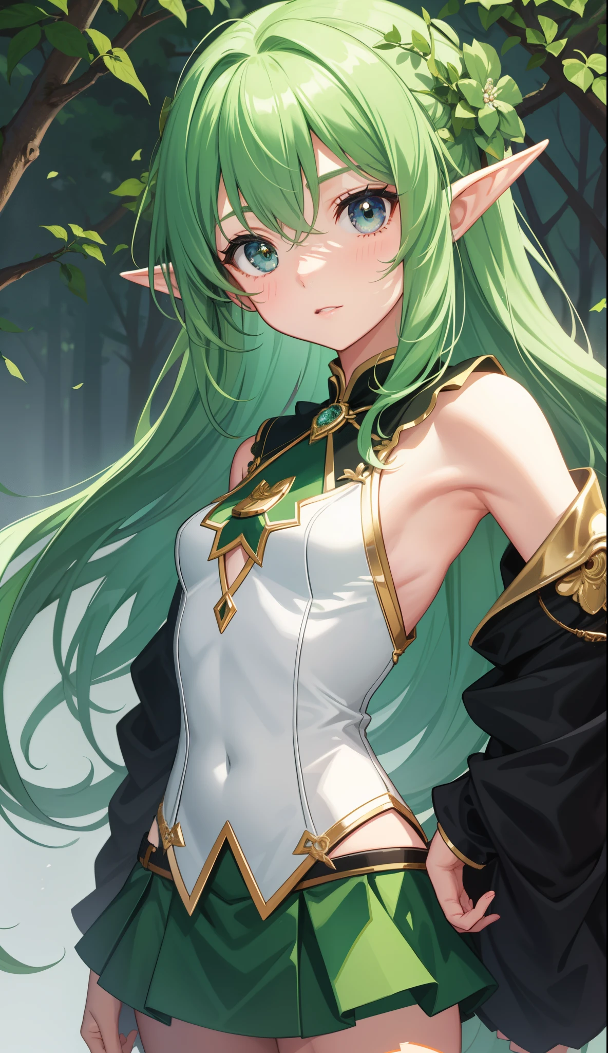 {{{masterpiece}}}, {{{best quality}}}, {{ultra-detailed}}, {illustration}, {{an extremely delicate and beautiful}},(1girl), white hair, green eyes,shiny skin,expressionless,(robe),staff,((long twin tail)), elf,fantasy,((pants)),boots