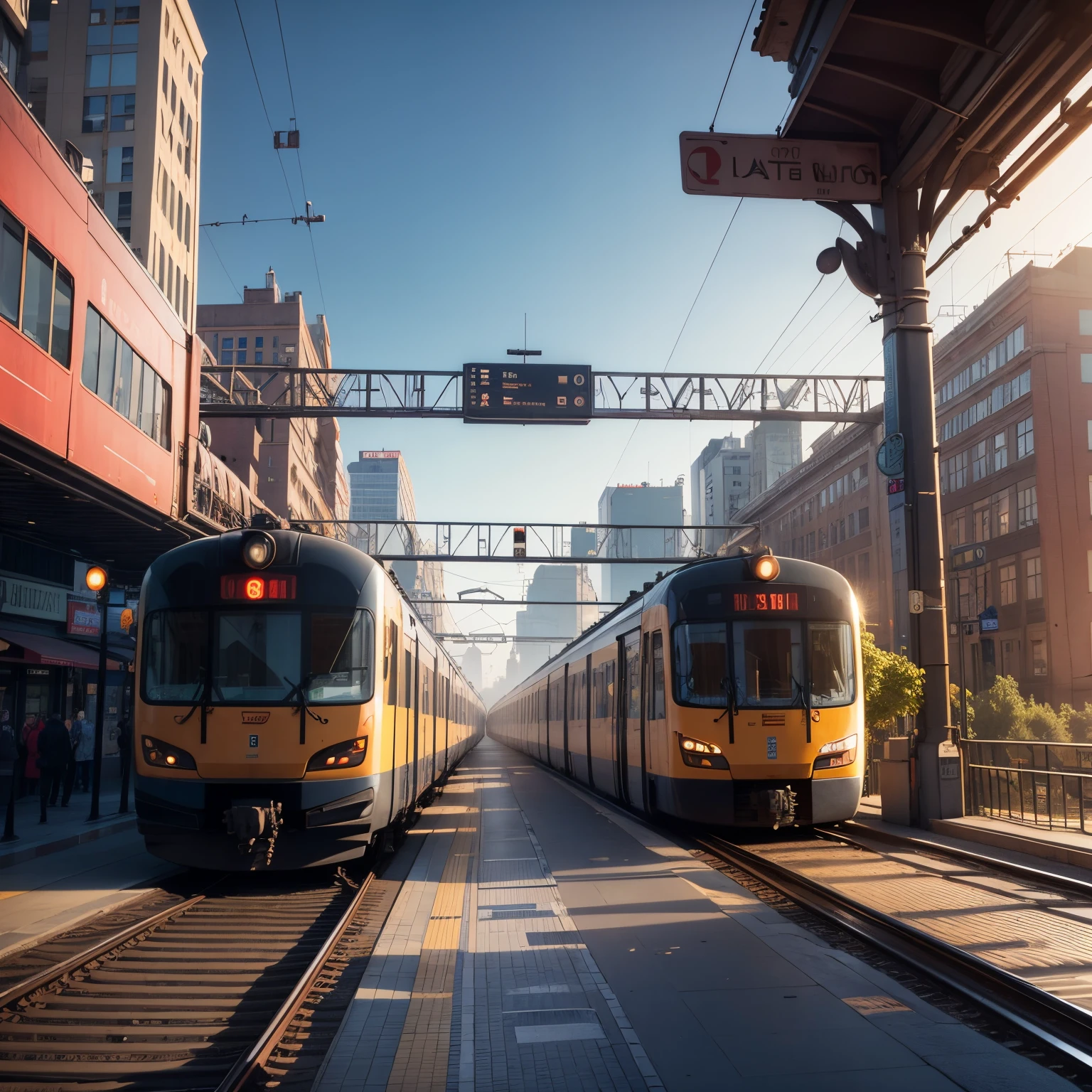 Trains through the countryside