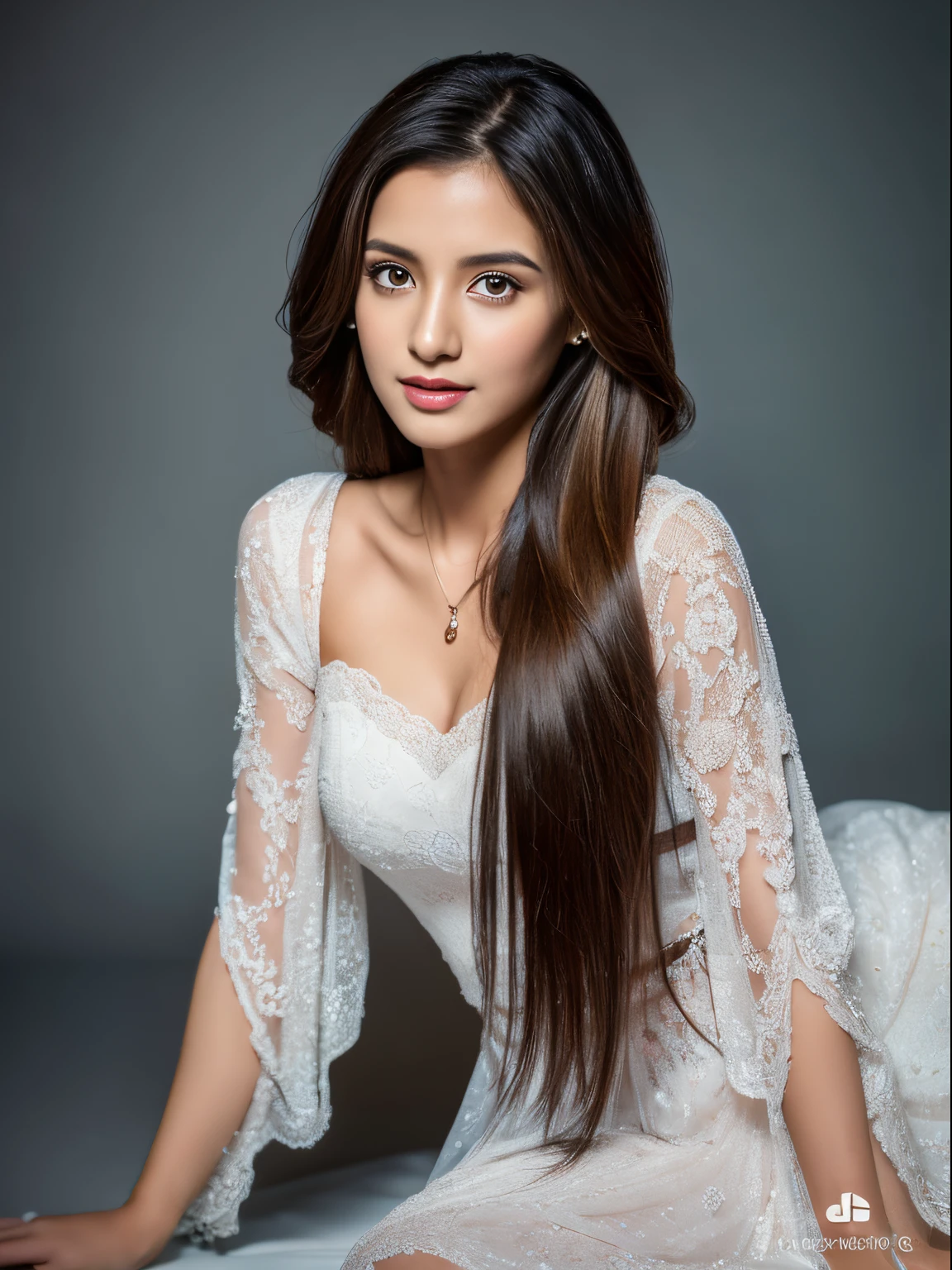Young nepali Beauty fashion model posing,8k, masterpiece,the model look like K , best quality,sony a7, 50 mm, beautiful skin, pores, colors, hyperdetailed, hyperrealistic) ,wearing a ,the picture is the best picture of 2023,it look so realistic ,long hairs , wearing camisole ,looking at the camera, (photo, studio lighting, length -Full length,theme- portrait,the picture look look like highly professional photography,The model look 40% look alike Nora fatehi l,Dress - babydoll night wear