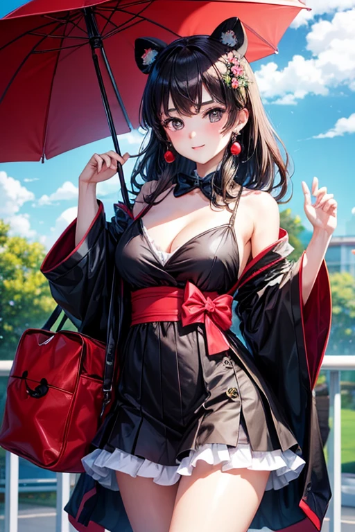 a beauty girl,Kumamon