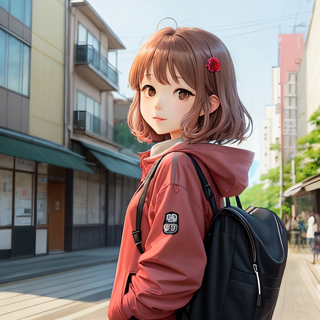 Everyday scenery、snap cute girl、light novel anime style