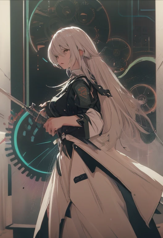 ((La mejor calidad)), ((obra maestra)), (muy detallado:1.3), ...............................................................................................................................................3D, Beautiful (cyberpunk:1.3) Mujer hacker, peinado corto,pelo corto, Volver al visor, cabello grueso, Terminal de ordenador operativo, Pantalla montada en la cabeza, computer server, Pantalla LCD, fiber optic cable, Logotipo de la empresa, HDR (High Dymanic Range), Trazado de rayos, NVIDIA RTX, Super resolution, Irreal 5, Subsoil Scatter, Textura PBR, Post-procesamiento, Anisotropic filtering, profundidad de campo, maximum sharpness and sharpness, Texturas multicapa, Albedo y Highlight Maps, Sombreado de superficies, Accurate simulation of light-material interactions, proporciones perfectas, Renderizado de octanaje, duotone lighting, ISO bajo, balance de blancos, Regla de los tercios, amplia apertura, 8K RAW, efficient sub-pixels, sub-pixel convolution, glow particles, dynamic pose