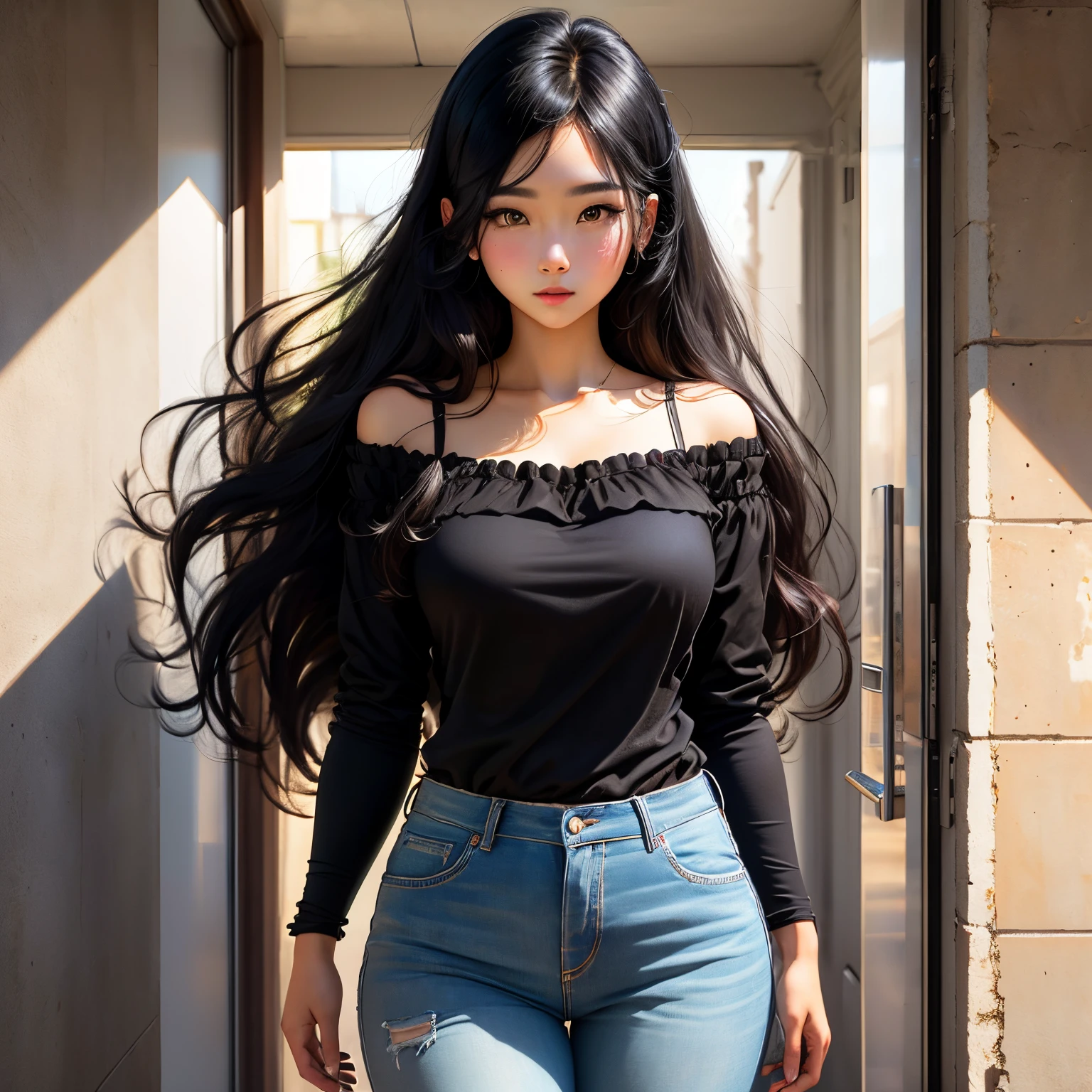 Black hair long big