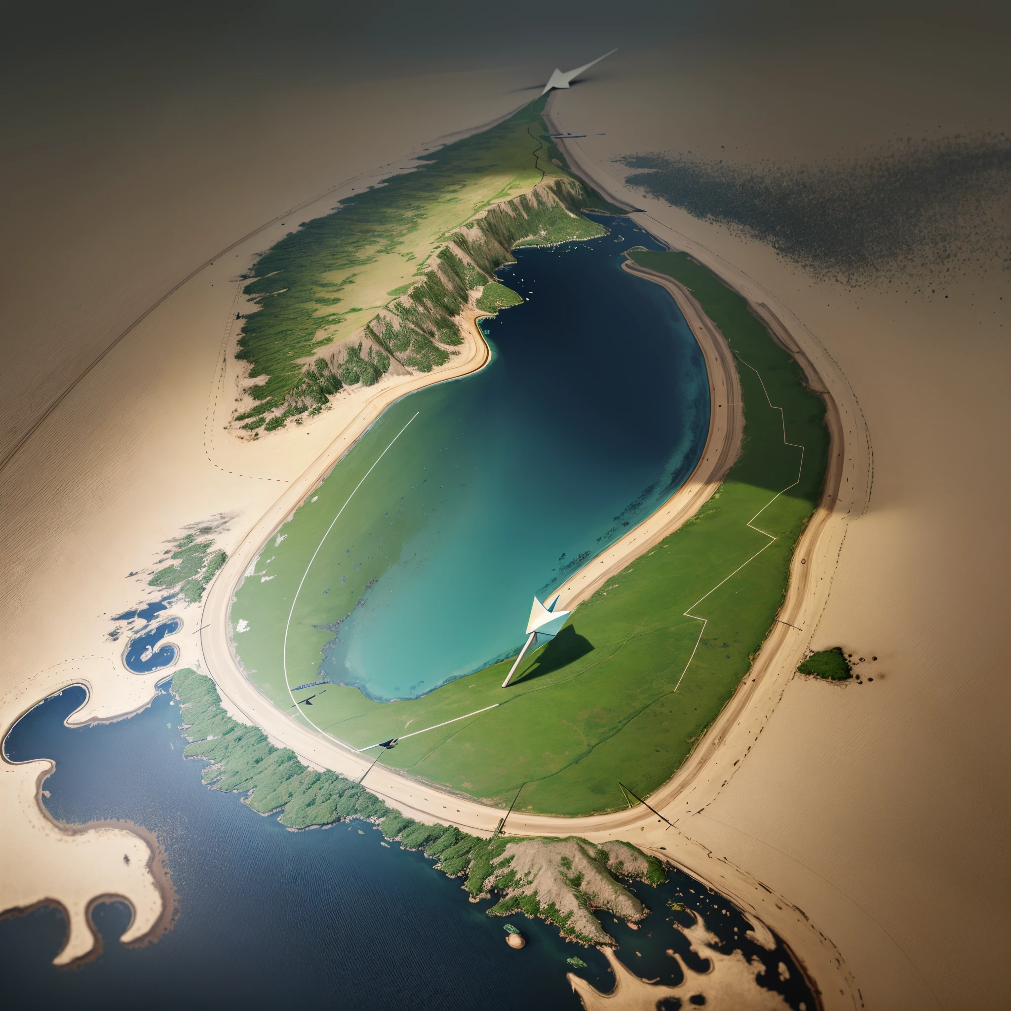 arrow surrounding the earth