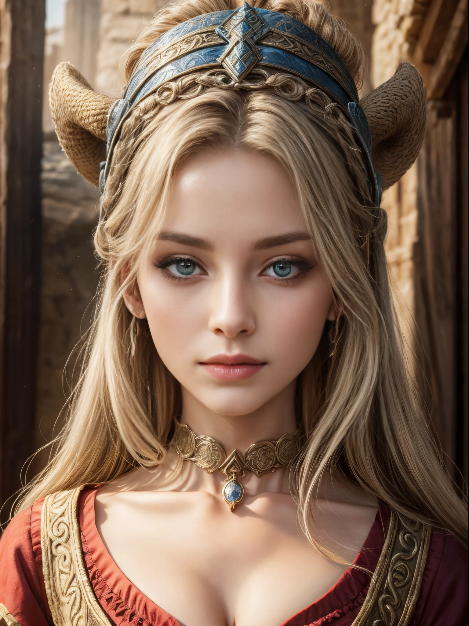 Viking woman very Beautiful princesse viking environnement portrait