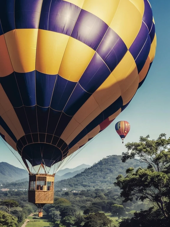 ((top-quality、in 8K、​masterpiece:1.3、Raw photo))、Super high quality photos, Hot air balloon flying high above the vast jungle, Under the balloon is a vast tropical jungle, (Photorealistic: 1.4), (hyper realisitic: 1.4), (Realistic: 1.3), (Smooth lighting: 1.05), (Improved film illumination quality: 0. 9), 32K, (Quality Improvement: 1.4), Cinematic lighting、((Hot air balloon flying high above the vast jungle)), ((A female idol looking down inside the cage of one of the hot air balloons)), ((Perfect beauty)), ((Slim and beautiful proportions)),