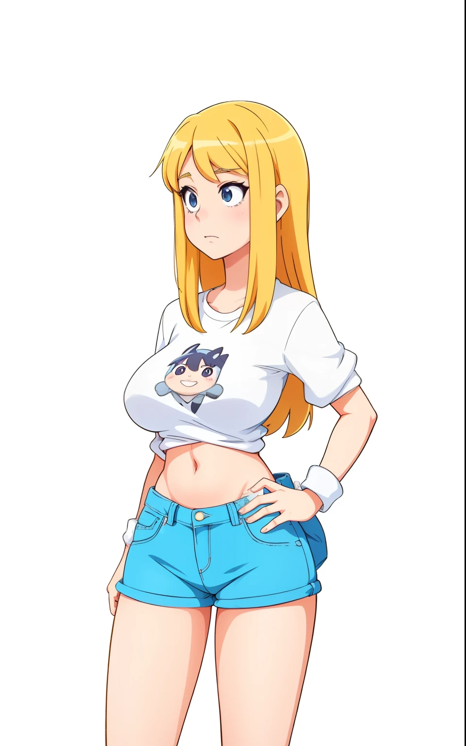 anime girl avec de gros seins posant dans un haut jaune et un jean, séduisante fille d’anime, Ilya Kuvshinov. 4 km, [ Art numérique 4 km ]!!, Style Anime 3D réaliste, Jolie fille d’anime, Artgerme extrêmement détaillé, Oppai, Style anime 4 K, Rendu photo réaliste Anime girl, Anime hyper réaliste, style anime. 8k