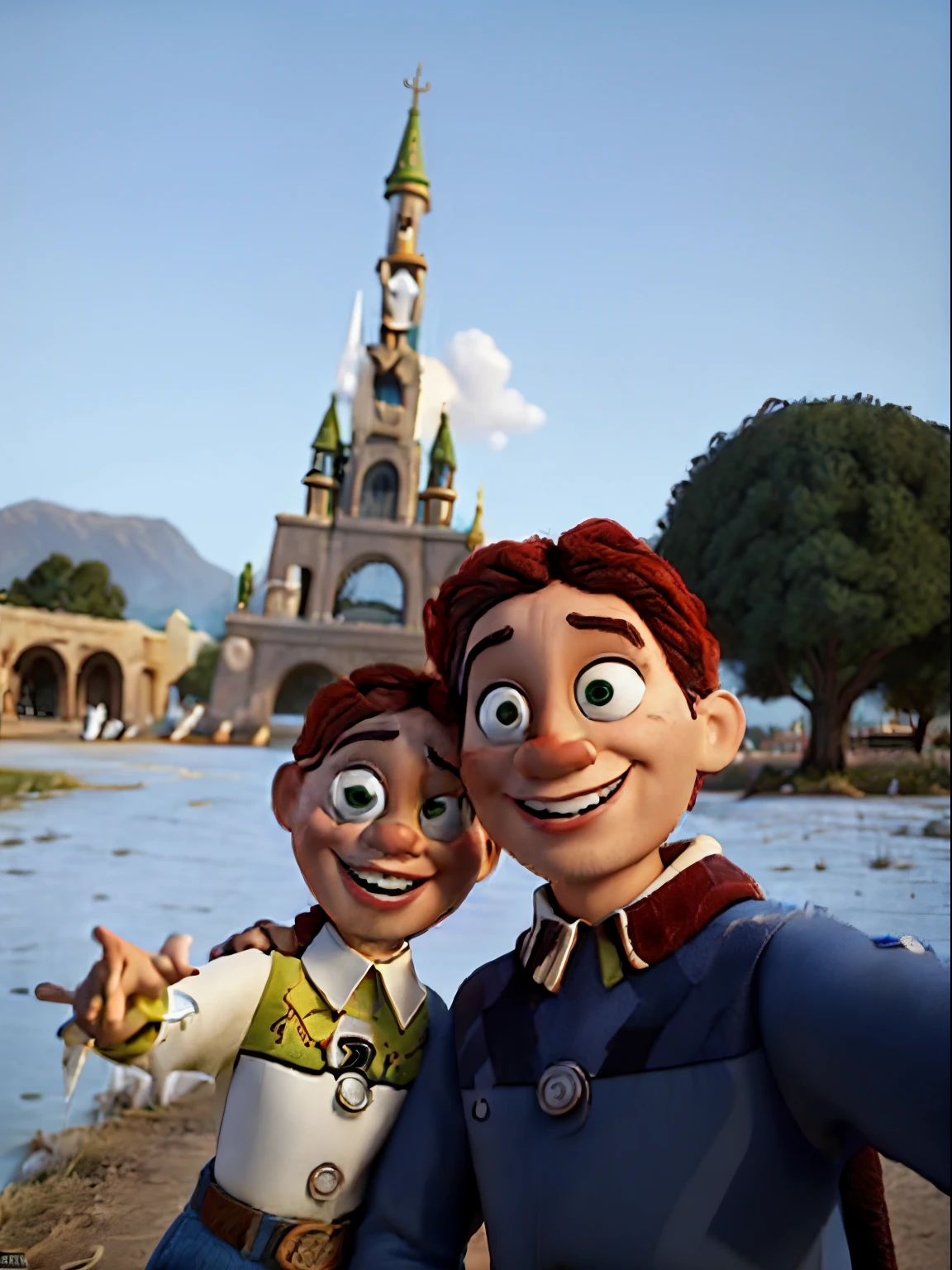 they are taking a selfie in front of a monument, josan gonzales!!!, 📷 mungojerrie and rumpleteazer, by Willie Ito, by Robbie Trevino, instagram, 8k!!!!!, 🔞🤡, facebook, ramil sunga, finally, ruins in the background, alex yanes, postprocessed), may), selfie!!!!!