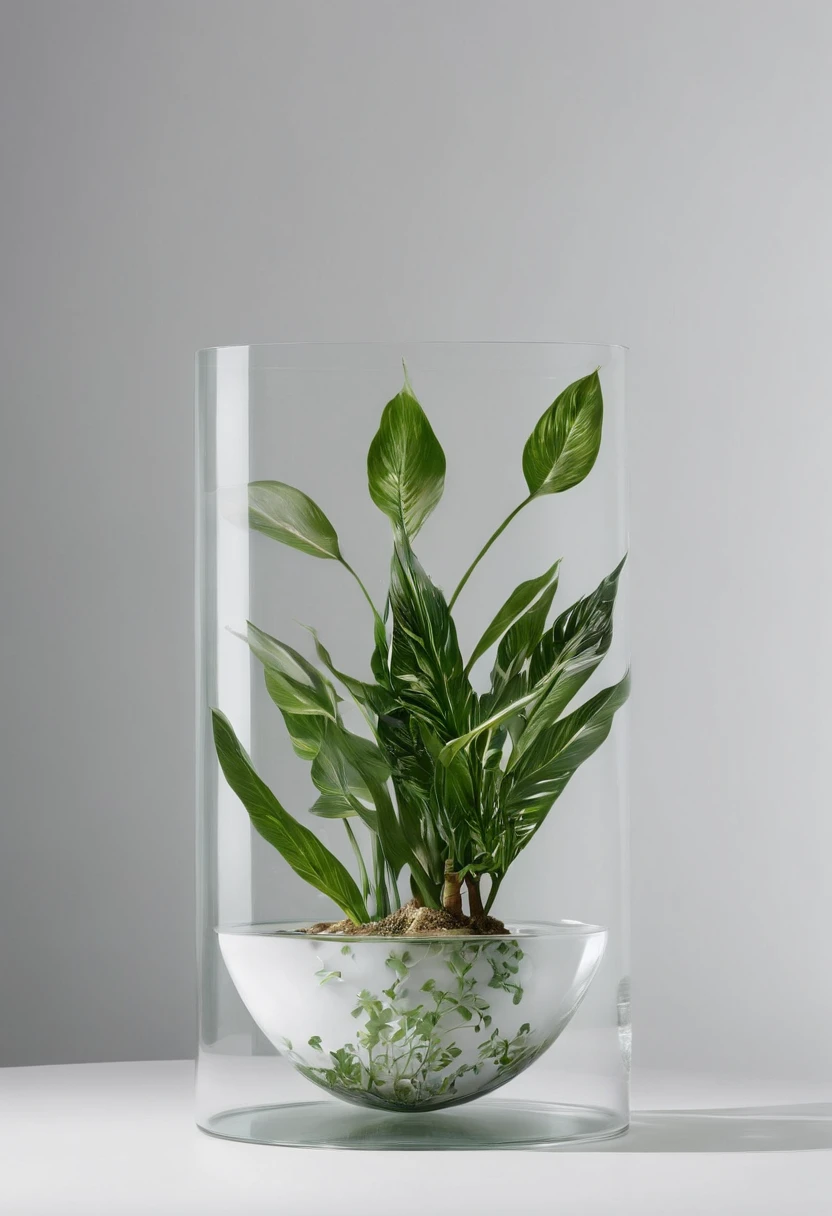plant in a glass container、beautiful plants、minimal plants、Vigorous plants、in glass、beautiful glass container