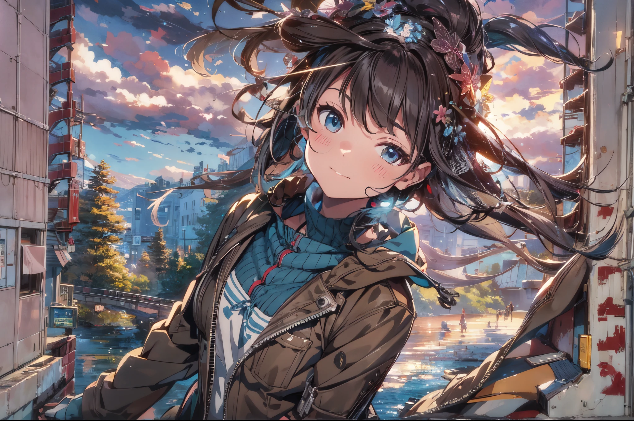 High quality masterpiece, landscape, anime train passing through bodies of water on tracks, bright starry sky. BREAK Romantic train, pixiv, concept art, lofi art style, reflection. by Makoto Shinkai, lofi art, Beautiful anime scene, BREAK Anime landscape, detailed scenery —width 672, in style of Makoto shinkai, style of Makoto shinkai, enhanced details, BREAK,Detailed,Realistic,4k highly detailed digital art,octane render, bioluminescent, BREAK 8K resolution concept art, realism,by Mappa studios,masterpiece,best quality,official art,illustration,ligne claire,(cool_color),perfect composition,absurdres, fantasy,focused,rule of thirds