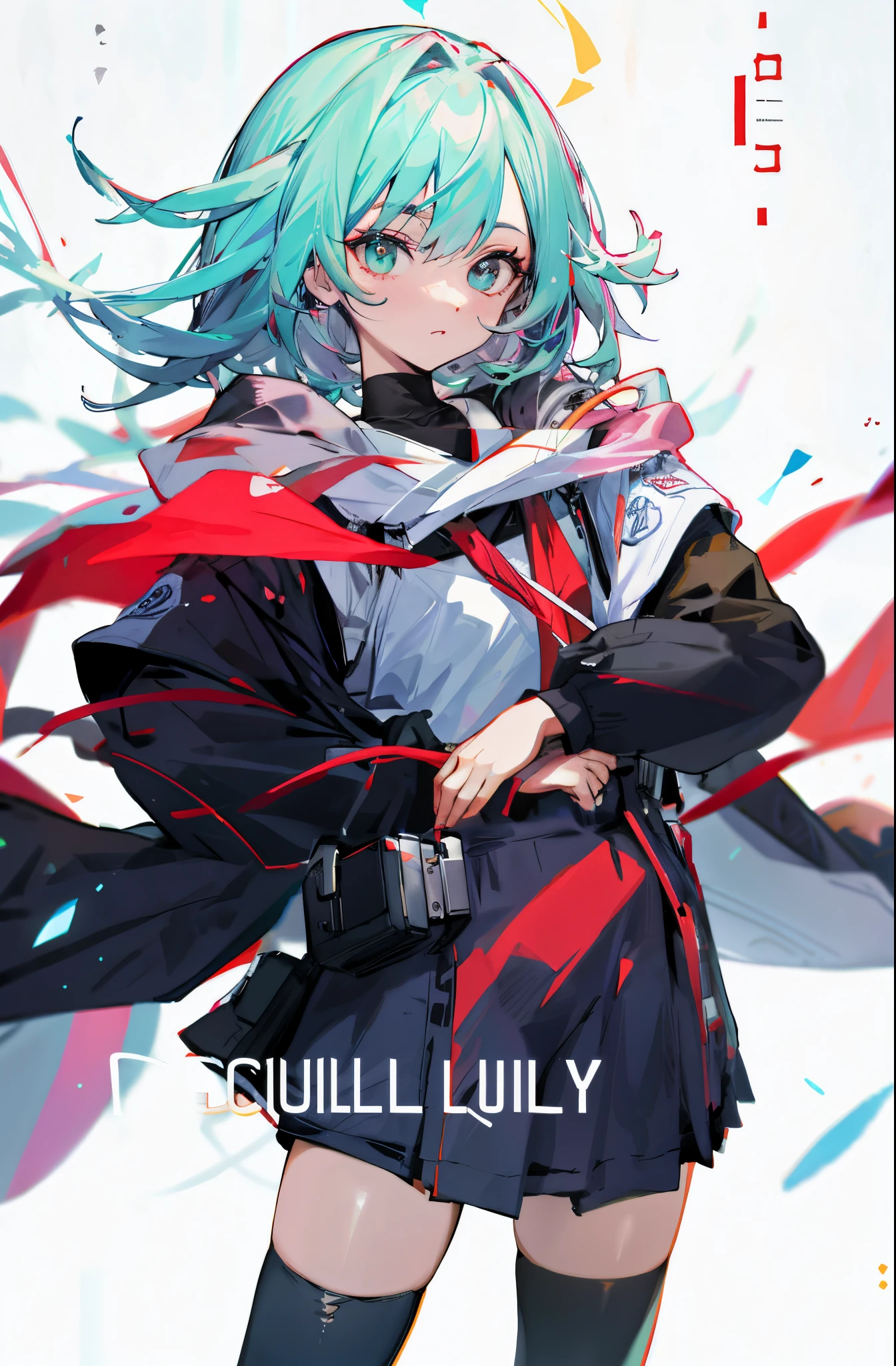 (1boy), (Wearing a blue shark tail hoodie), (Boy Messy Japanese Round Haircut for Thick Hair), (blue nails), (blue hair), black shorts, ((solo)), (magazine:1.3), (cover-style:1.3),  simple background, watch, hatsune miku, hair ornament, blue hair, rabbit ears, playboy bunny, twintails, bangs, leotard, blue eyes, x hair ornament, detached collar score_9, score_8_up, score_7_up, best quality, masterpiece, 4k, perfect lighting, very aesthetic, GOTH GIRL, (red pupils with X shape:1), x-shaped pupils, Ultra-detail,(highres:1.1),best quality,(masterpiece:1.2), cinematic lighting, (detailed face and eyes:1.2), 