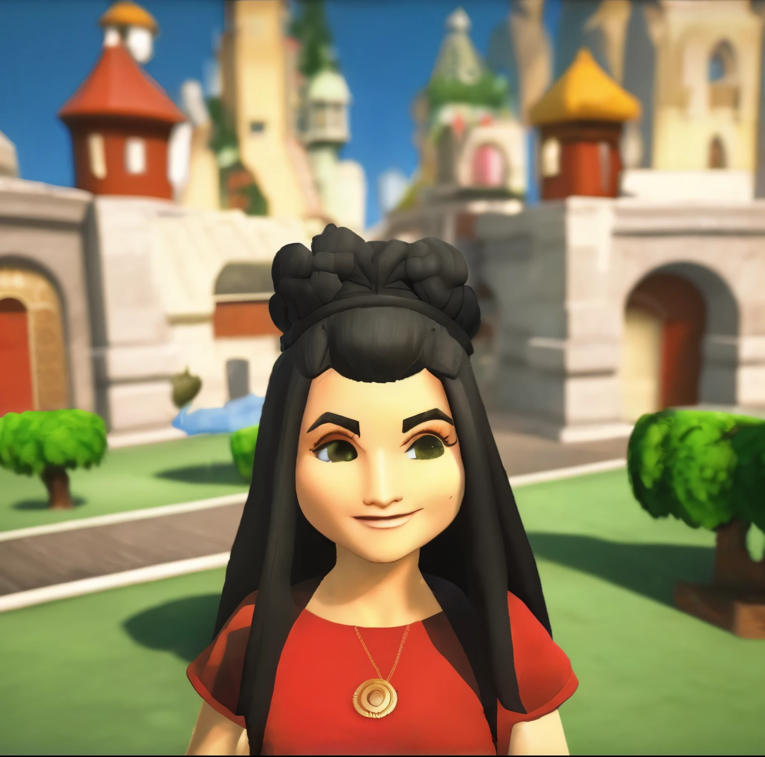 Roblox correndo da veia com um personagem loira com cara de assustada