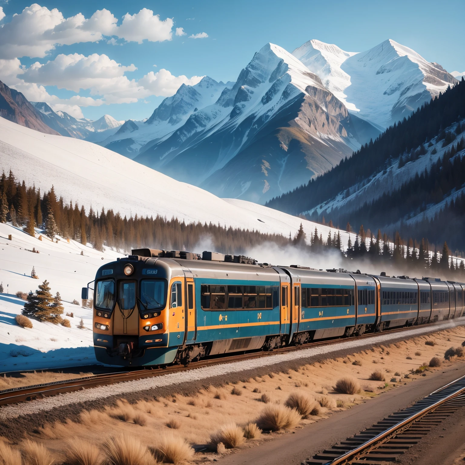 Trains in mountainous areas