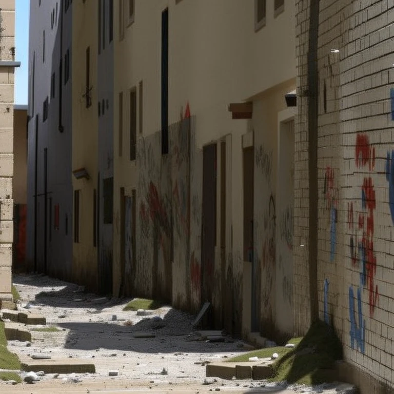 soldiers are standing in a narrow alley with graffiti on the walls, an escalating violent firefight, video still, urban warfare, airsoft close quarter combat, troops searching the area, screen shot of cod, action scene from the film, soldiers charging the enemy, airsoft cqb, footage, award - winning shot, award-winning shot, war footage