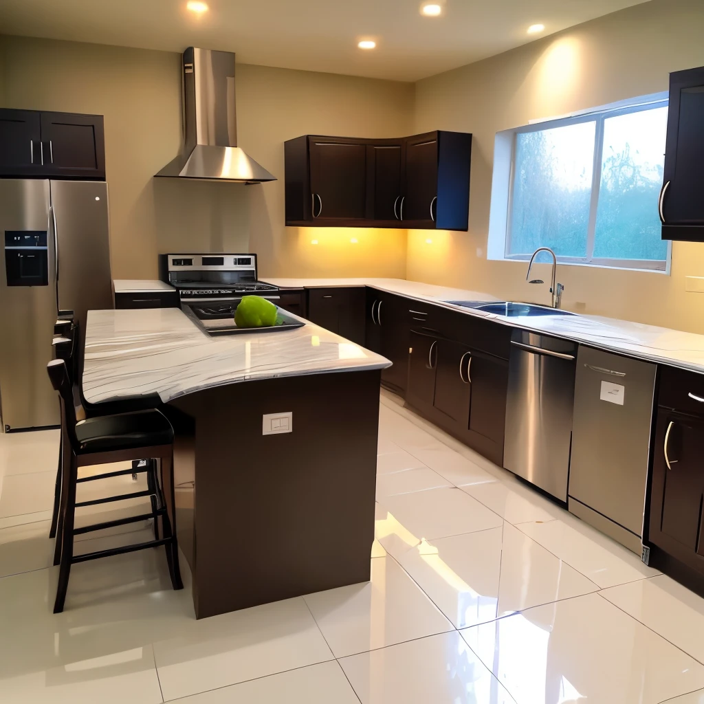Luxurious marble floor kitchen fully furnished