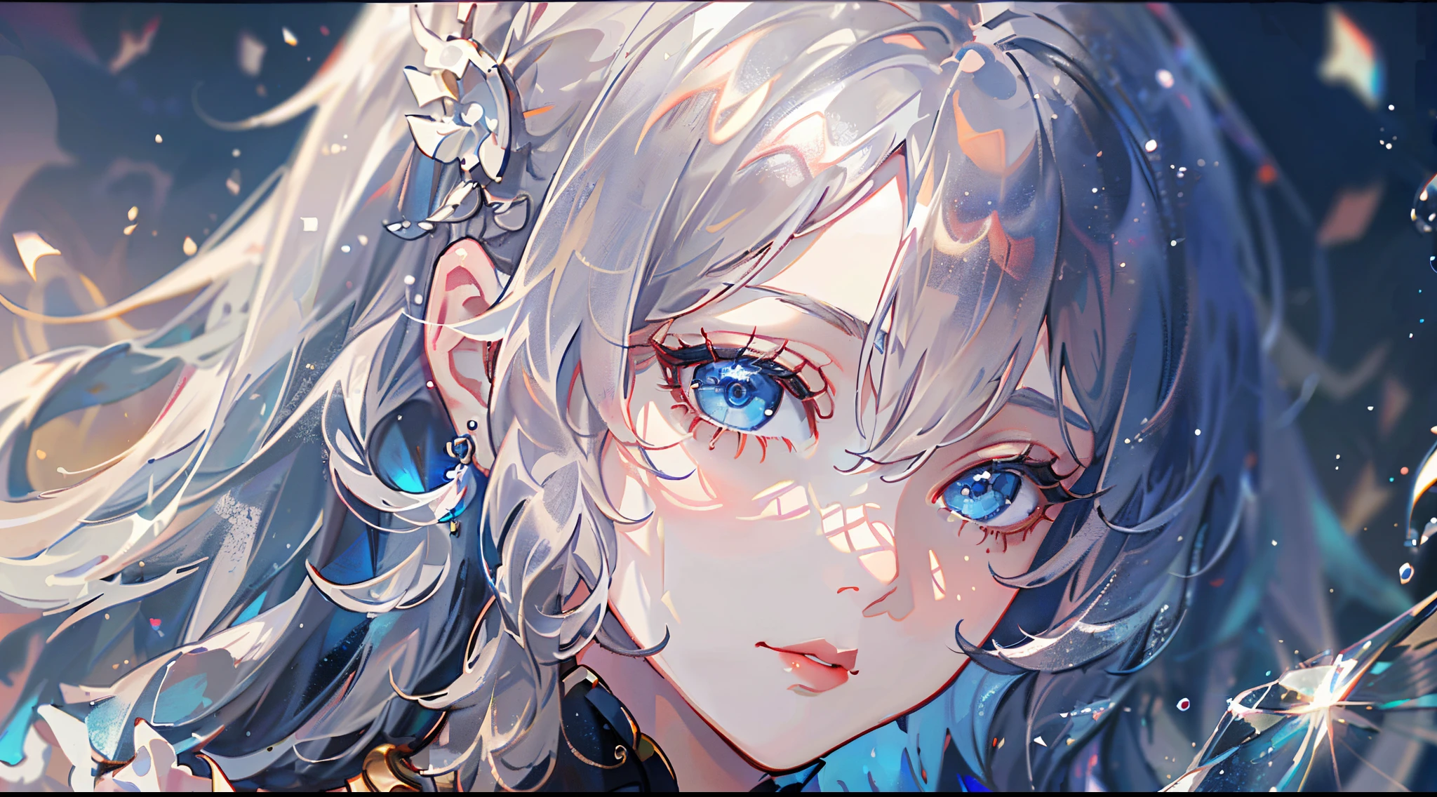 a close up of a woman with white hair and a white mask, beautiful character painting, guweiz, artwork in the style of guweiz, white haired deity, by Yang J, epic exquisite character art, stunning character art, by Fan Qi, by Wuzhun Shifan, guweiz on pixiv artstation