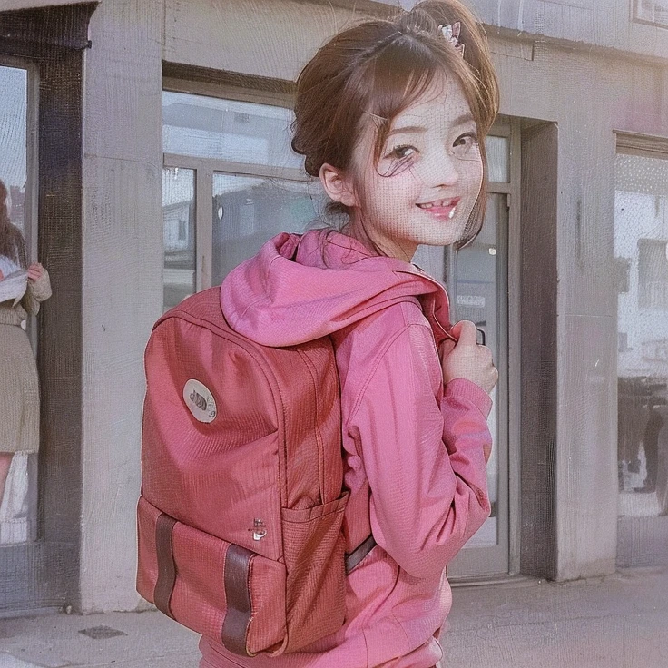 (8k, RAW photos, top quality, masterpiece: 1.2, ultra detailed, super resolution, real photos: 1.37), (Full body photo), 1 noble elegant Japanese lady, (standing contrapposte), ((pale color coodinate amber peach light brown other color, wearing over-size short autumn coat, beige long skirt, inner shirt, black tights, wearing loafers)), Shiny, Smile, Looks like 1.8 meters tall, large pelvis, Large breasts, big cuvy hips, Thin waist, Long legs, skin hyper-detail, 20 years old, Perfect face, (Detailed facial features), Wavy hair, Daylight, autumn season, center of street, crowd of people,