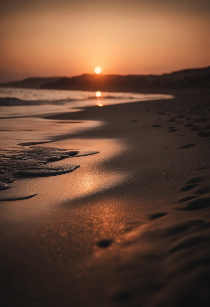 beautiful sunset on the beach.