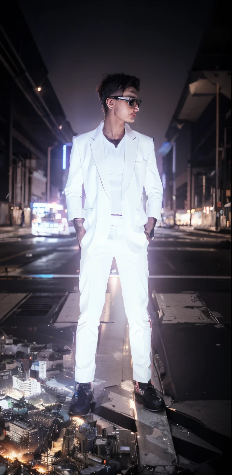 Change  background cyberpunk handsome boy,realistic face,8k,ultra realistic