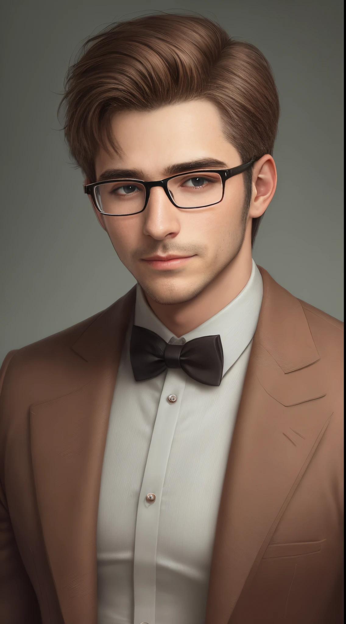 Handsome man with glasses portrait