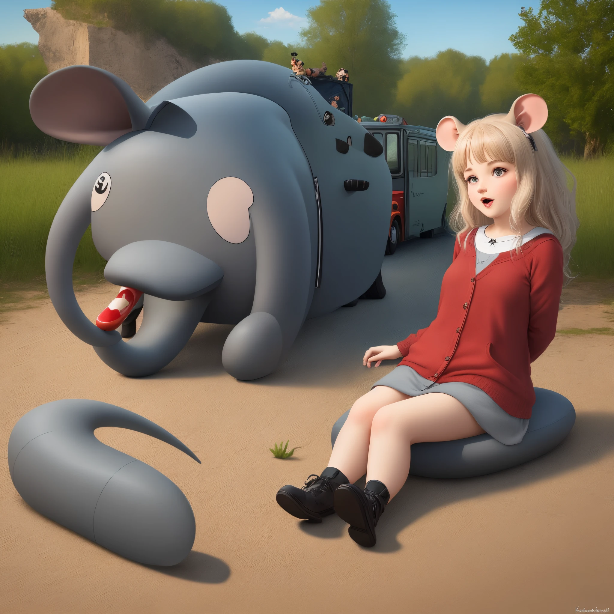 Kombination aus Maus und Elefant