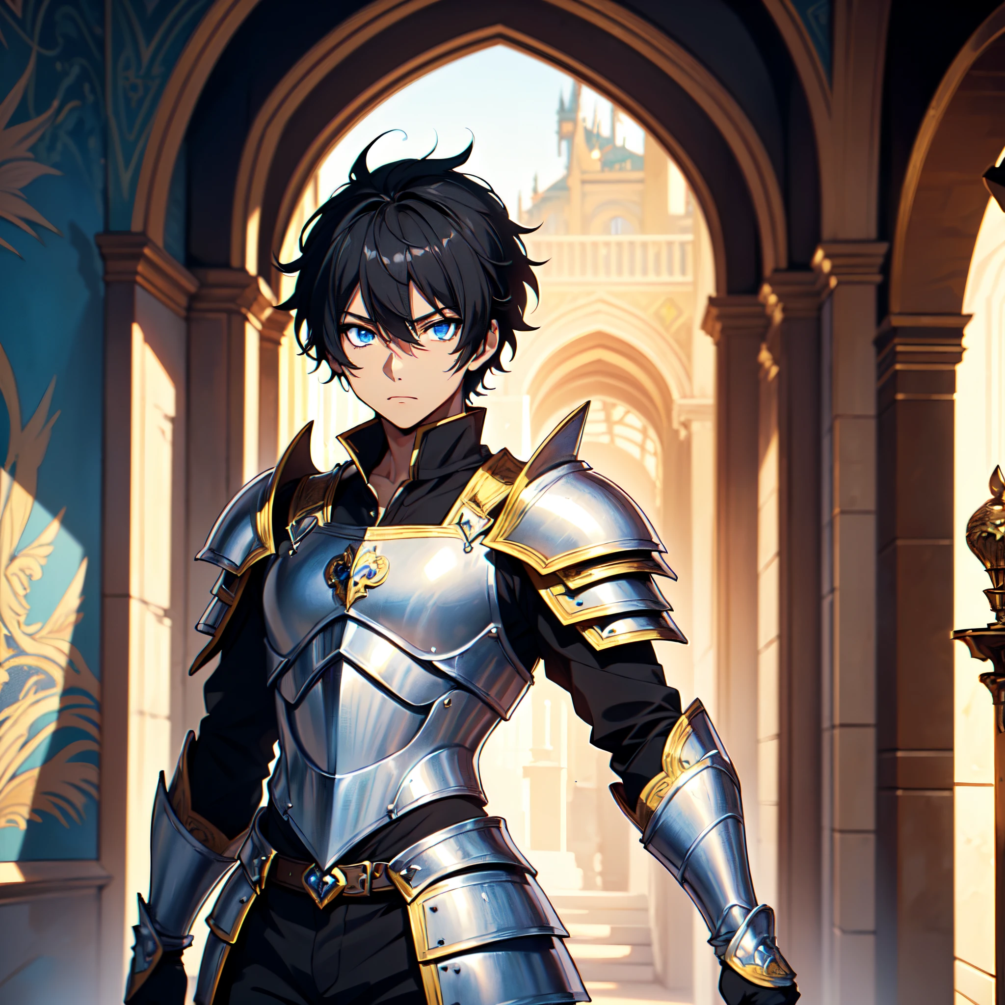 128K Ultra High Definition,
128K Ultra High Quality,
128K Ultra High Resolution,
Best Definition,
Best Quality,
Best Resolution,
Perfectly Detailed,
Perfectly Designed,
Extremely Detailed,
Extremely Designed,
Hyper Detailed,
Hyper Definition,
Hyper Quality,
Hyper Resolution,
Masterpiece,
(((Anime))),
Body Shot,
(((Boy))),
Handsome,
Muscular Body,
(((Black Short Hair))),
(((Blue Eyes))),
(((Hyper Detailed & Perfectly Designed With Ultra High Quality Yellow Topaz Warlord Armor))),
(((Inside Of Medieval Royal Palace Background Scenery))),