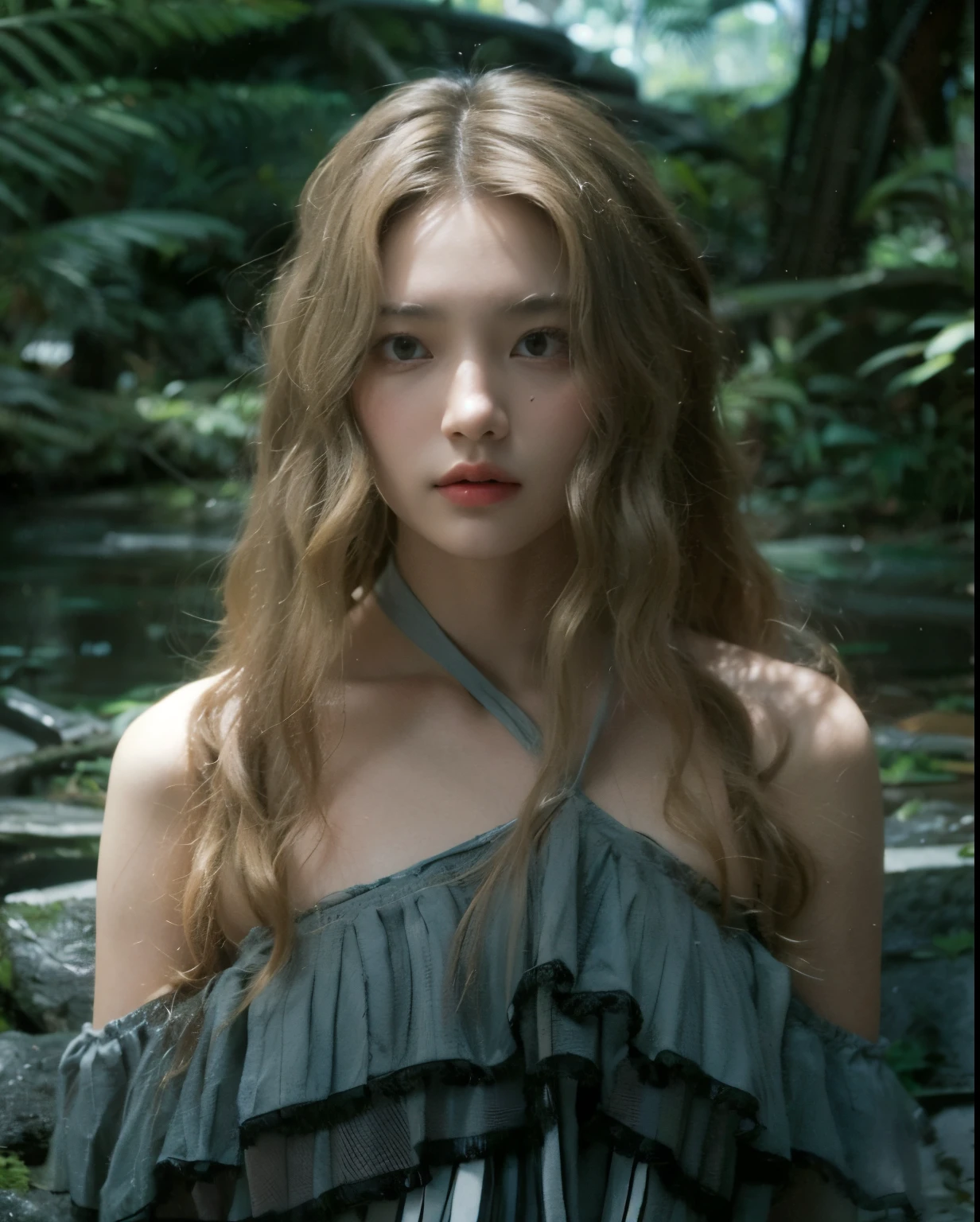 1girl,face,white background,CINEMATICA MATRIX 5, cantik, putih , hidung mancung, bulu mata lentik, pipi merah alami, seorang gadis 20 tahun, matanya biru. rambut nya ber volume. Vintage outfit, blonde hair (rambut pirang) jawline