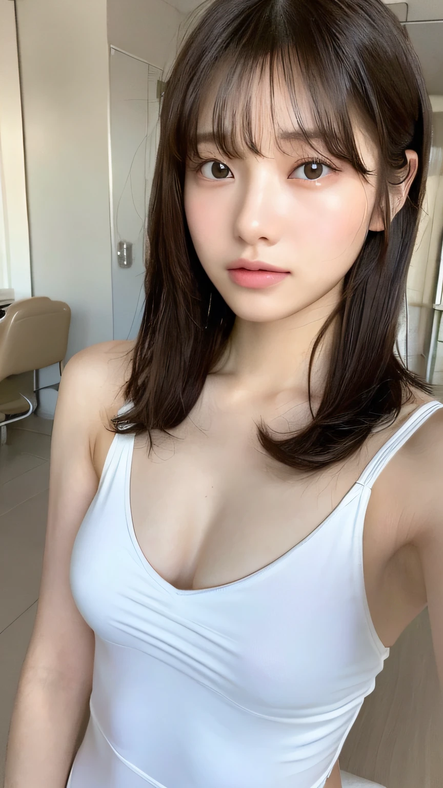 （(Onepiece)), Skin Color, 爆乳, E Cup Breast、Bedrooms, wetting hair, A smile, (8K, Raw photography, top-quality, ​masterpiece: 1.2), ​masterpiece, The ultra-detailliert, 超A high resolution, (Realistic and realistic photos: 1.37), high-definition RAW color photography, extremely delicate and beautiful, ighly detailed, 8K Picture Wallpaper, astonishing, detaileds, extremely detailed eye, highlydetailed skin, extremely detailed fingers, highly detailed nose, highly detail mouth, perfect anatomia, The upper part of the body, a wet body, Lying in bed, Sheer feeling、Transparency、((Sexy )))、sideways Facing、Ni Press、Middle hair、