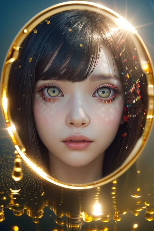 solo girls:1.2),(the human:1.5),bangs,(The scenery reflected in the eyes of a crazy person:1.5),
(gold eyes:1.5),(Countless dots around:1.5),(digital code:1.5),
,extremely detailed CG unity 8k wallpaper,