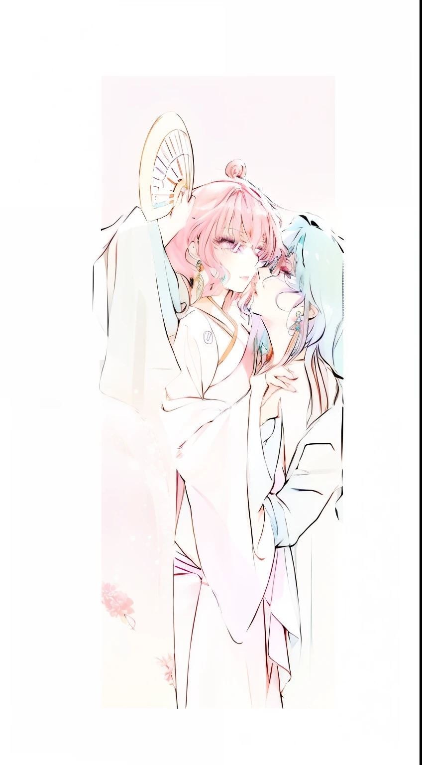pixelated Yona, masterpiece, best quality, anime, vibrant colors, from the front, two girls gently applying makeup to a mesmerized boy. [pixelated art], [detailed makeup], [colorful brushes], [beautifully blended colors], [shimmering eyeshadow], [precise eyeliner], [rosy cheeks], [superb attention to detail], [captivating gazes], [playful expressions], [intricate hairstyles], [fashionable outfits], [lush background], [soft lighting], [dreamy atmosphere], [mesmerizing art style], [exquisite anime character design], [delicate facial features], [rich textures], [high-resolution illustration], [perfectly defined lips], [stunning visual effects], [eye-catching composition] boy getting feminized