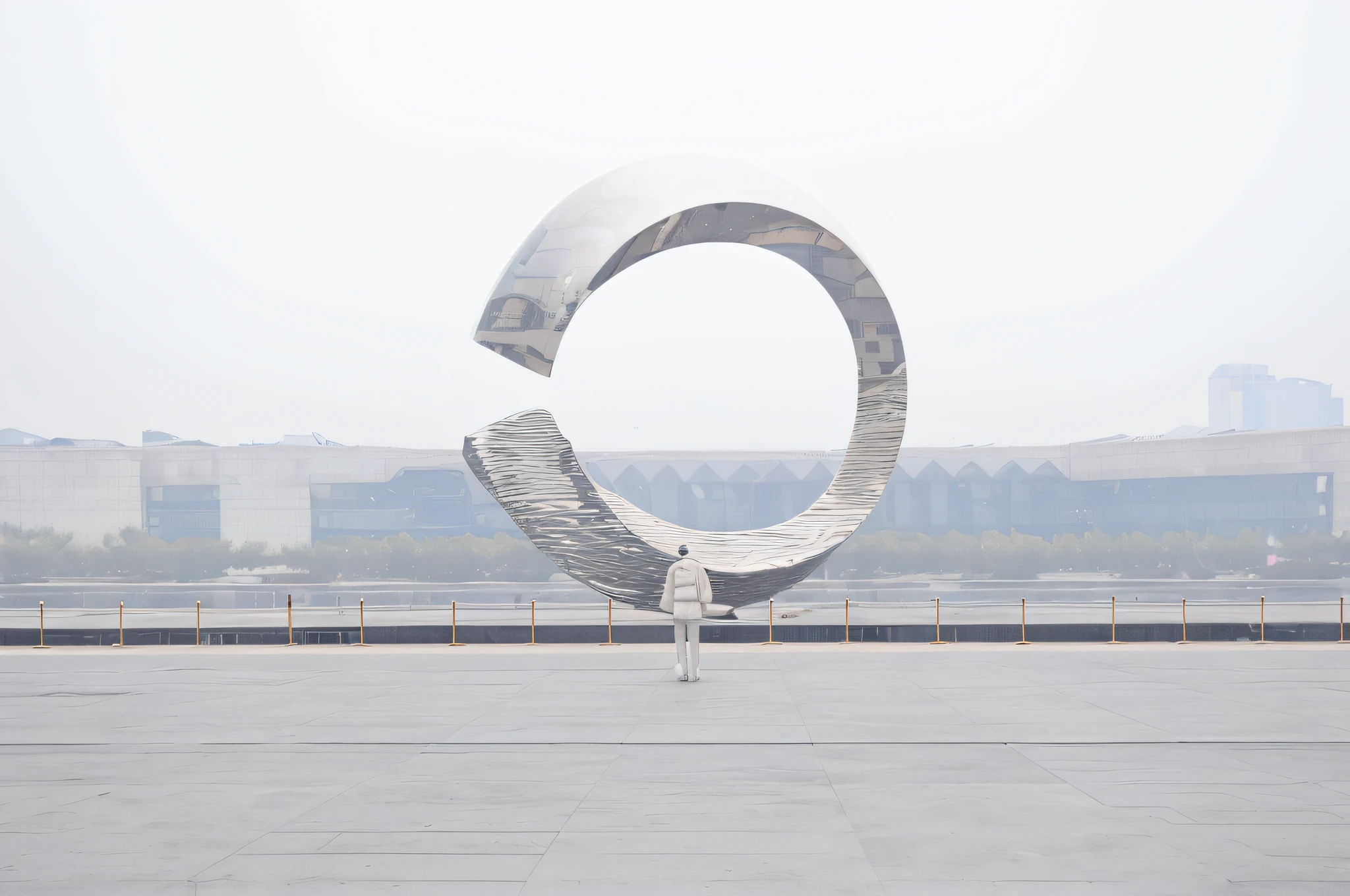 surreal space、The relationship between space and people、virtual reality、buliding、The landscape、Metaverse、photography of。