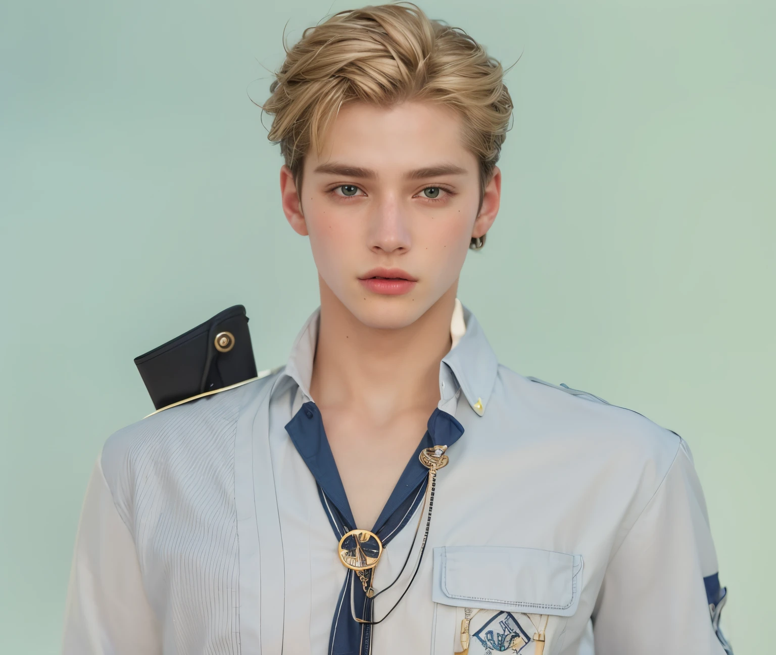 15 year old Caucasian model, close-up, masterpiece, best quality, raw photo, photorealistic, face, incredibly ridiculous, beautiful boy, cute, detailed eyes, straight hair, depth of field, high resolution, ultra detail, fine detail, very detailed, very detailed eyes and face, sharp pupils, realistic pupils, sharp focus, cinematic lighting, black hair, Clean clothing, Face closeup, Masterpiece, Realistic skin texture, Ultra detail, Glossy hair and skin, Small face, Thick eyebrows, White T-shirt